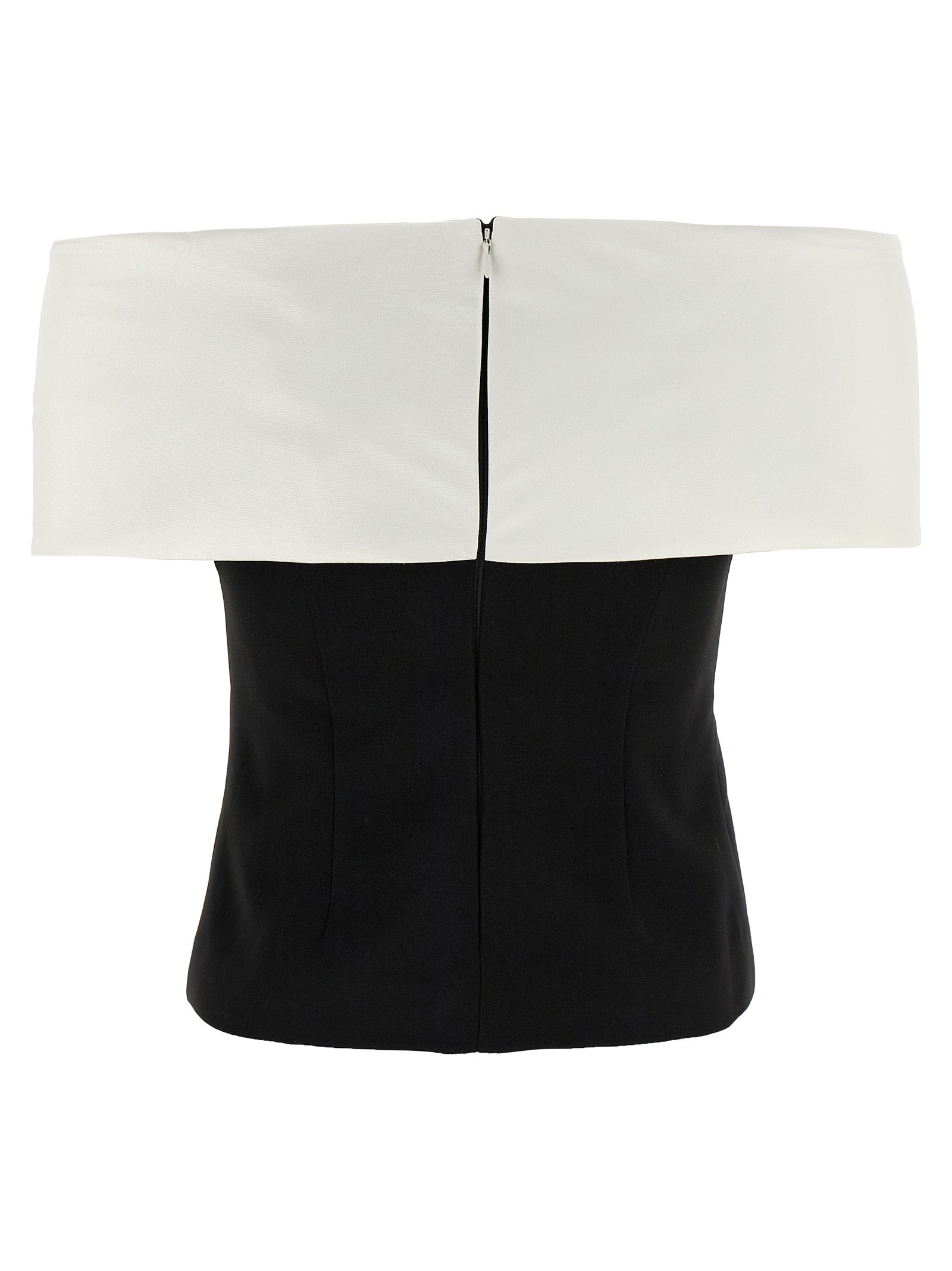 Self Portrait 'Black Crêpe Flower' Top