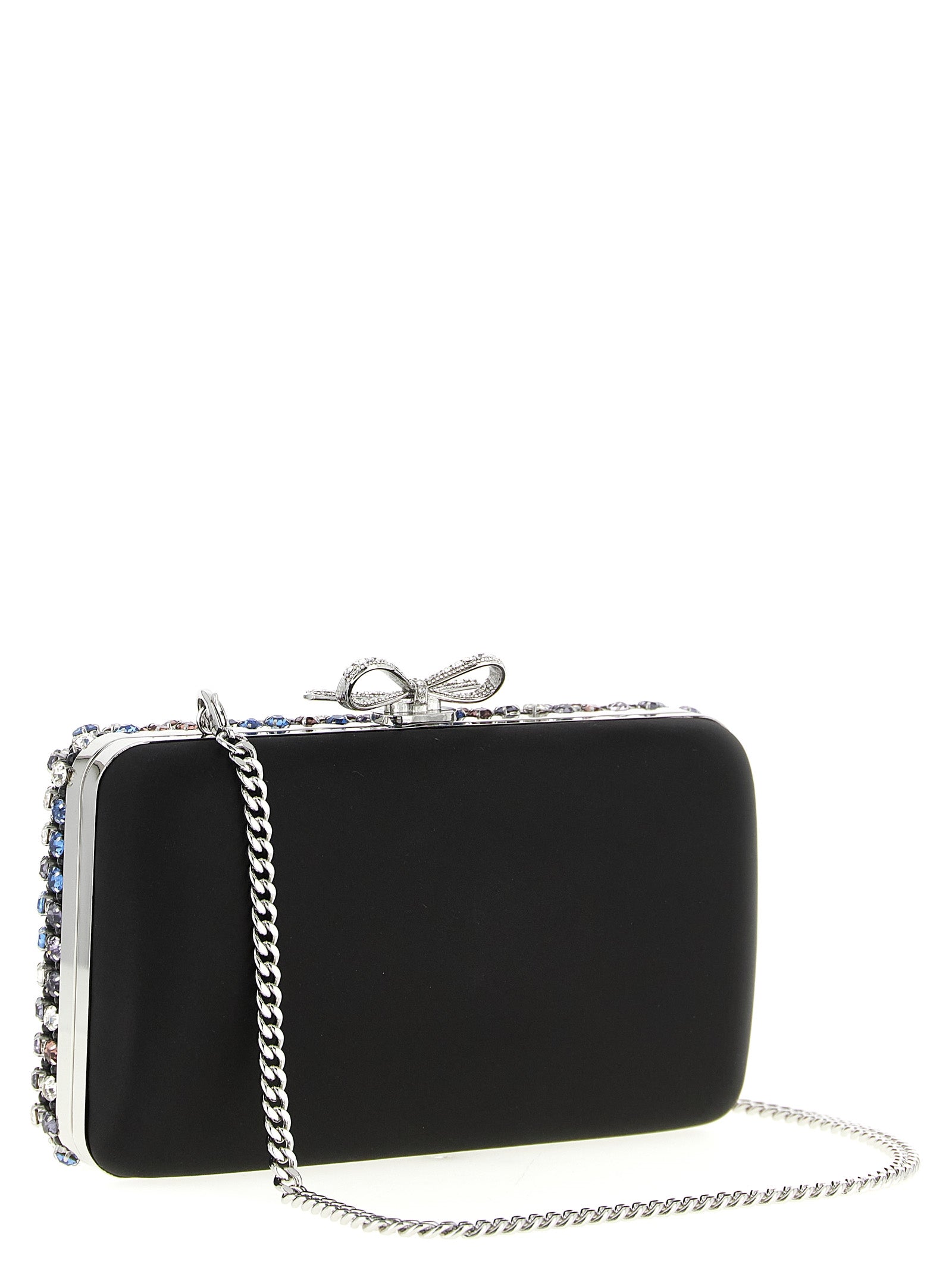 Self Portrait 'Multi Crystal Chainmail' Clutch