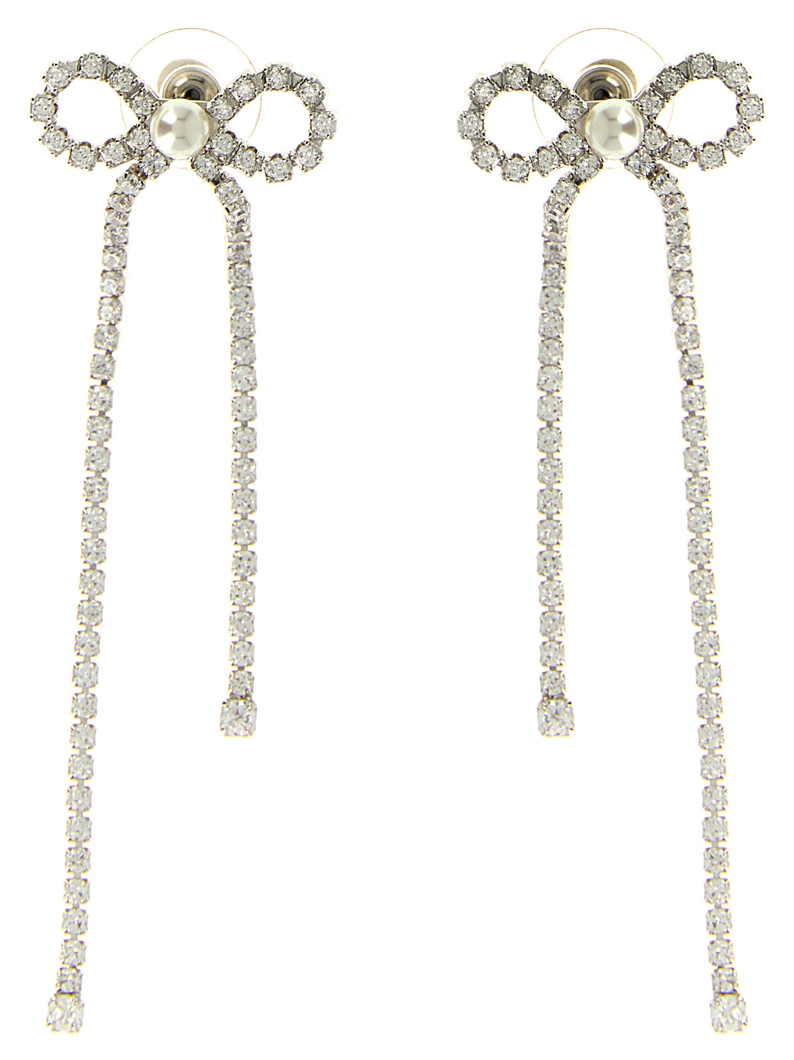 Self Portrait 'Crystal Droplet Bow' Earrings