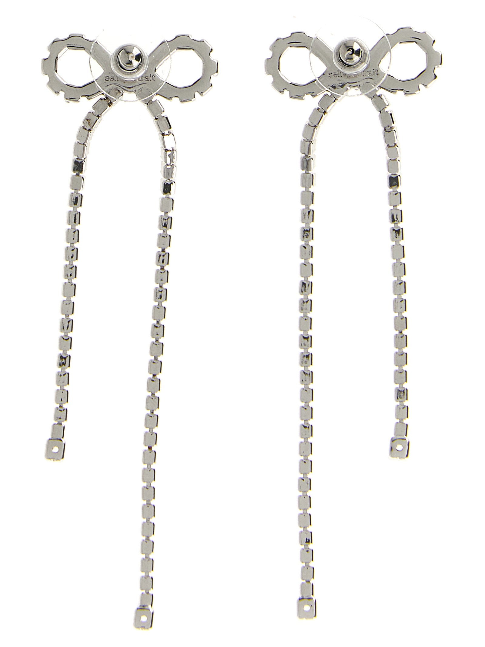 Self Portrait 'Crystal Droplet Bow' Earrings