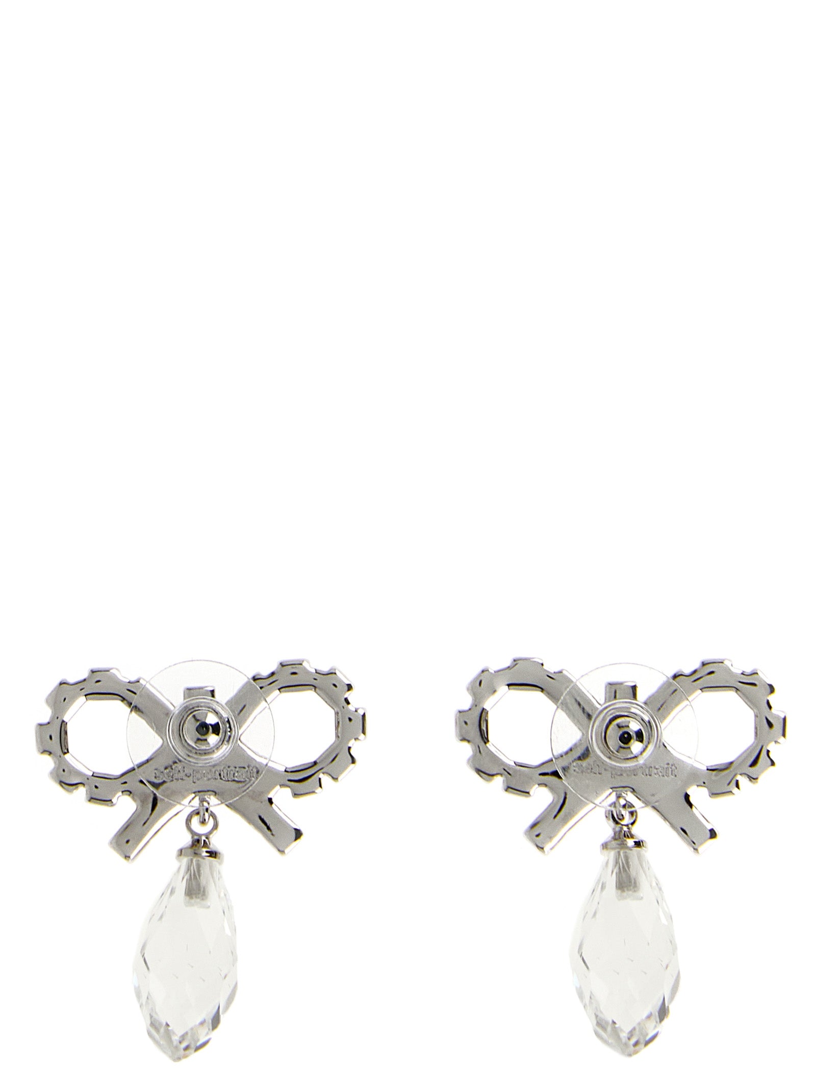Self Portrait 'Bow Crystal Droplet' Earrings