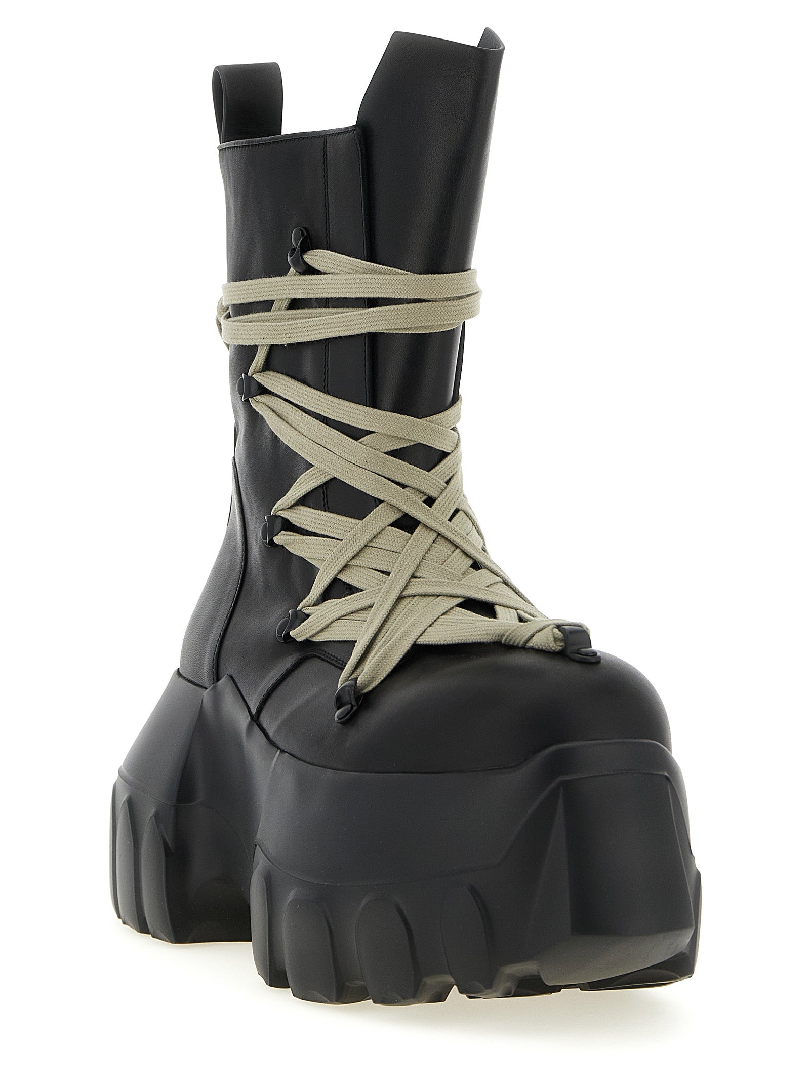 Rick Owens 'Megalaced Mega Tractor' Combat Boots