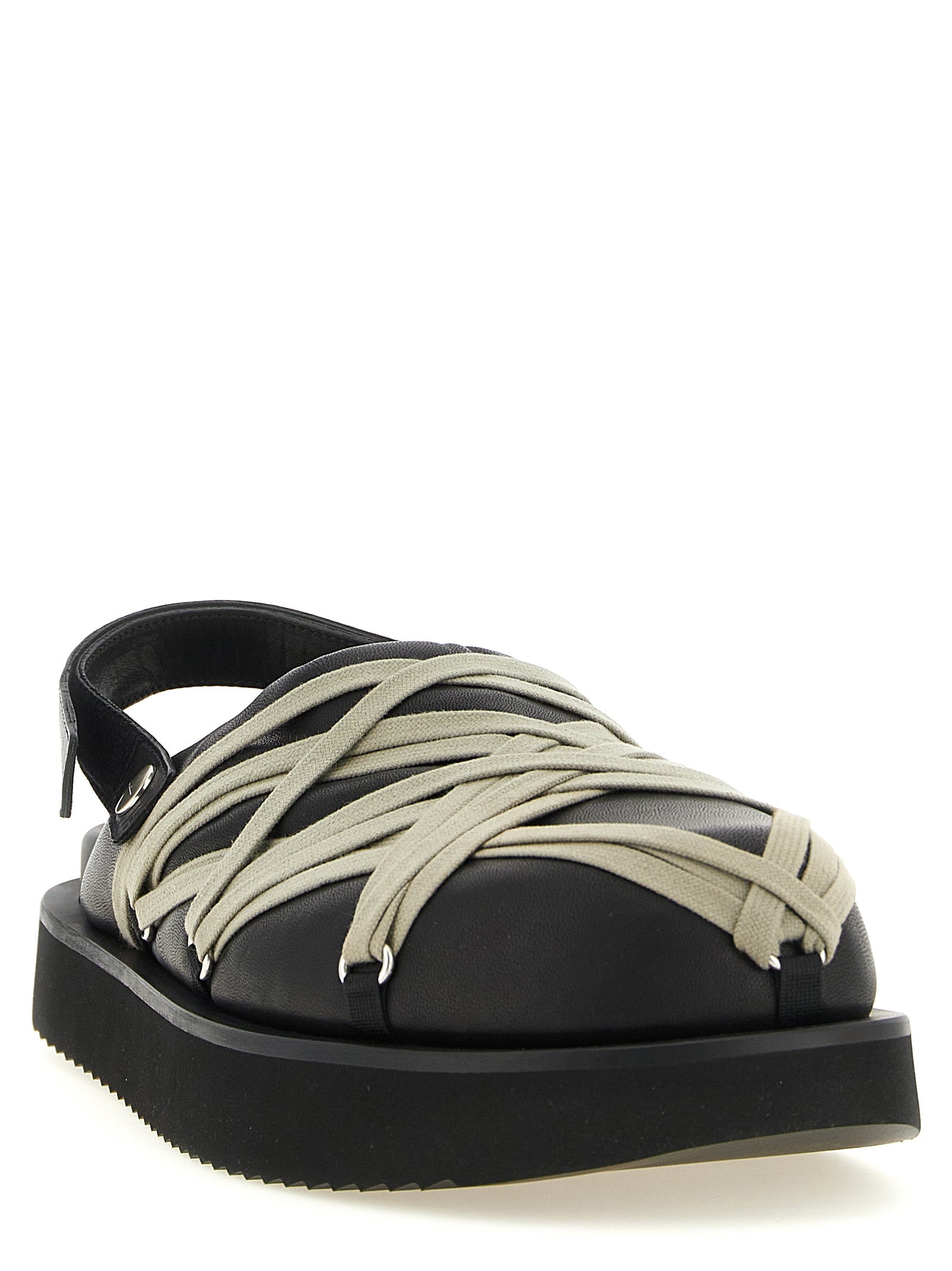 Rick Owens 'Padded Megalace Platform' Sabots