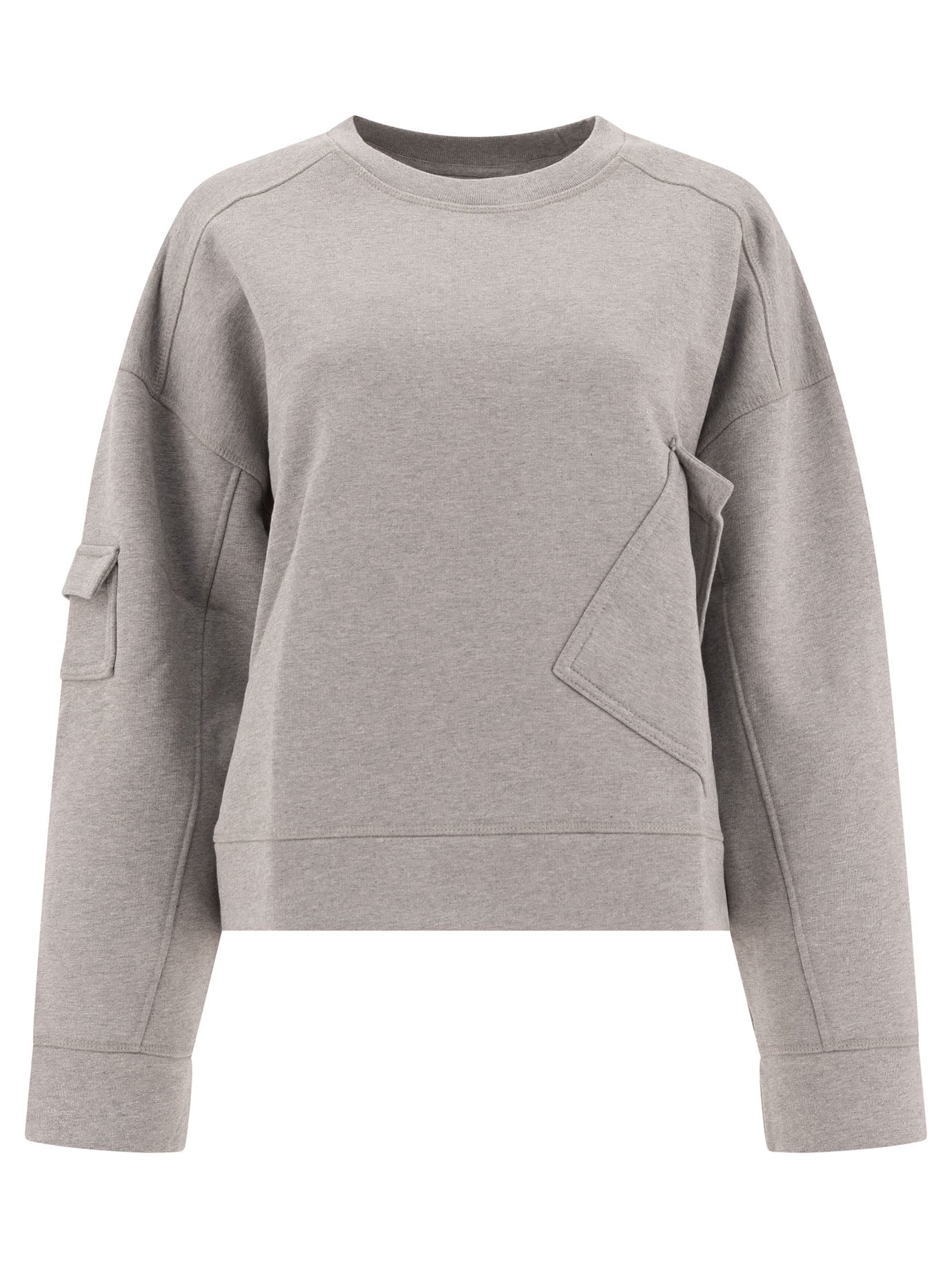 Ganni Sweatshirt With Asymmetrical Pockets