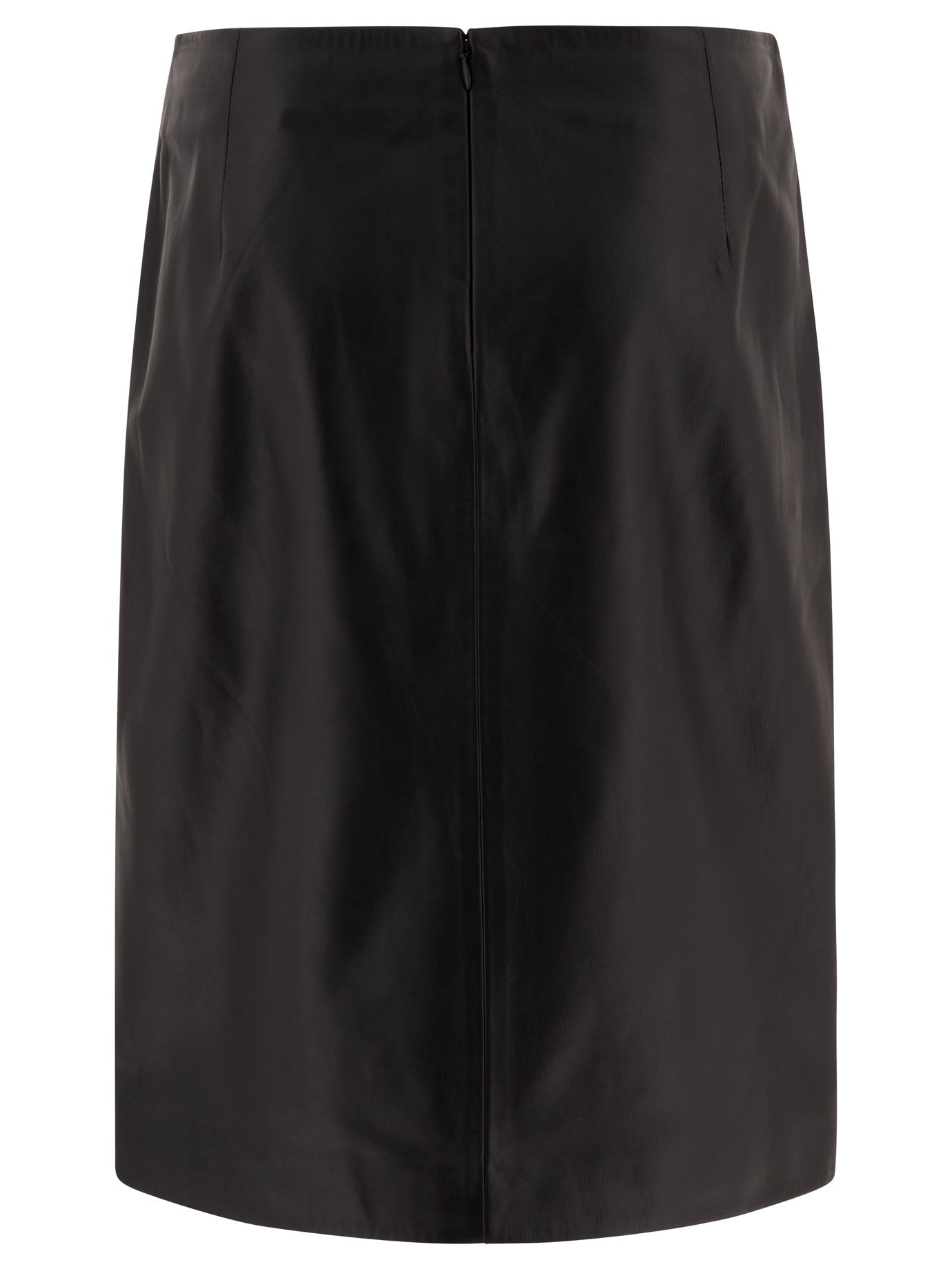 Loulou Studio Leather Midi Skirt