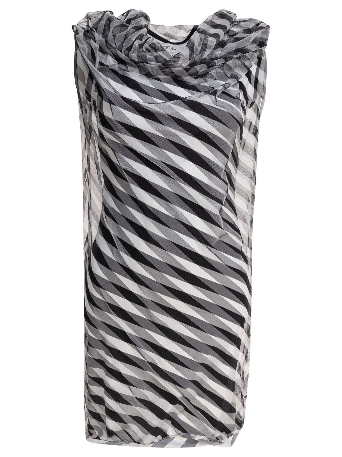 Max Mara Sportmax Draped Striped Dress