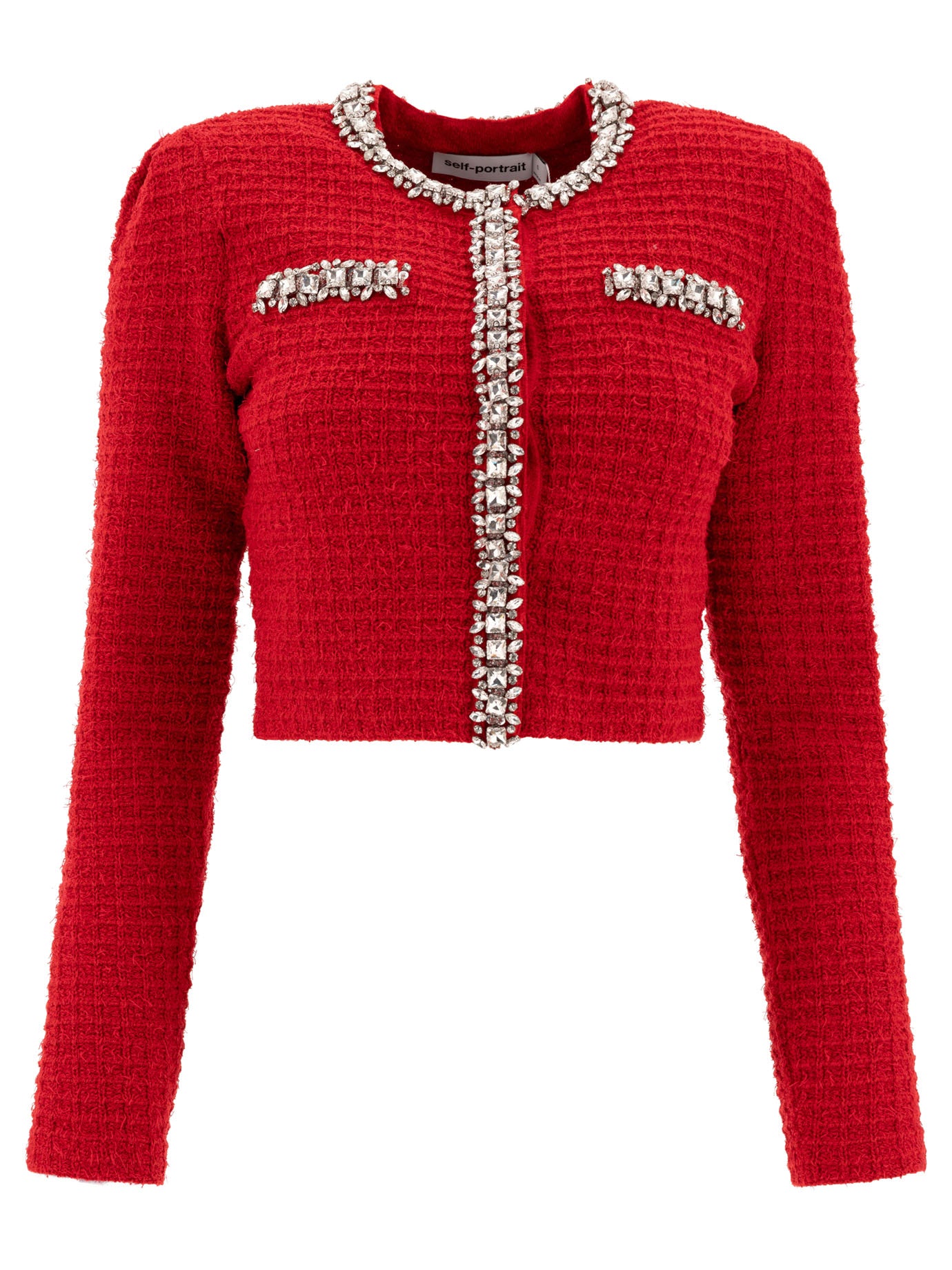 Self-portrait Cardigan With Crystals