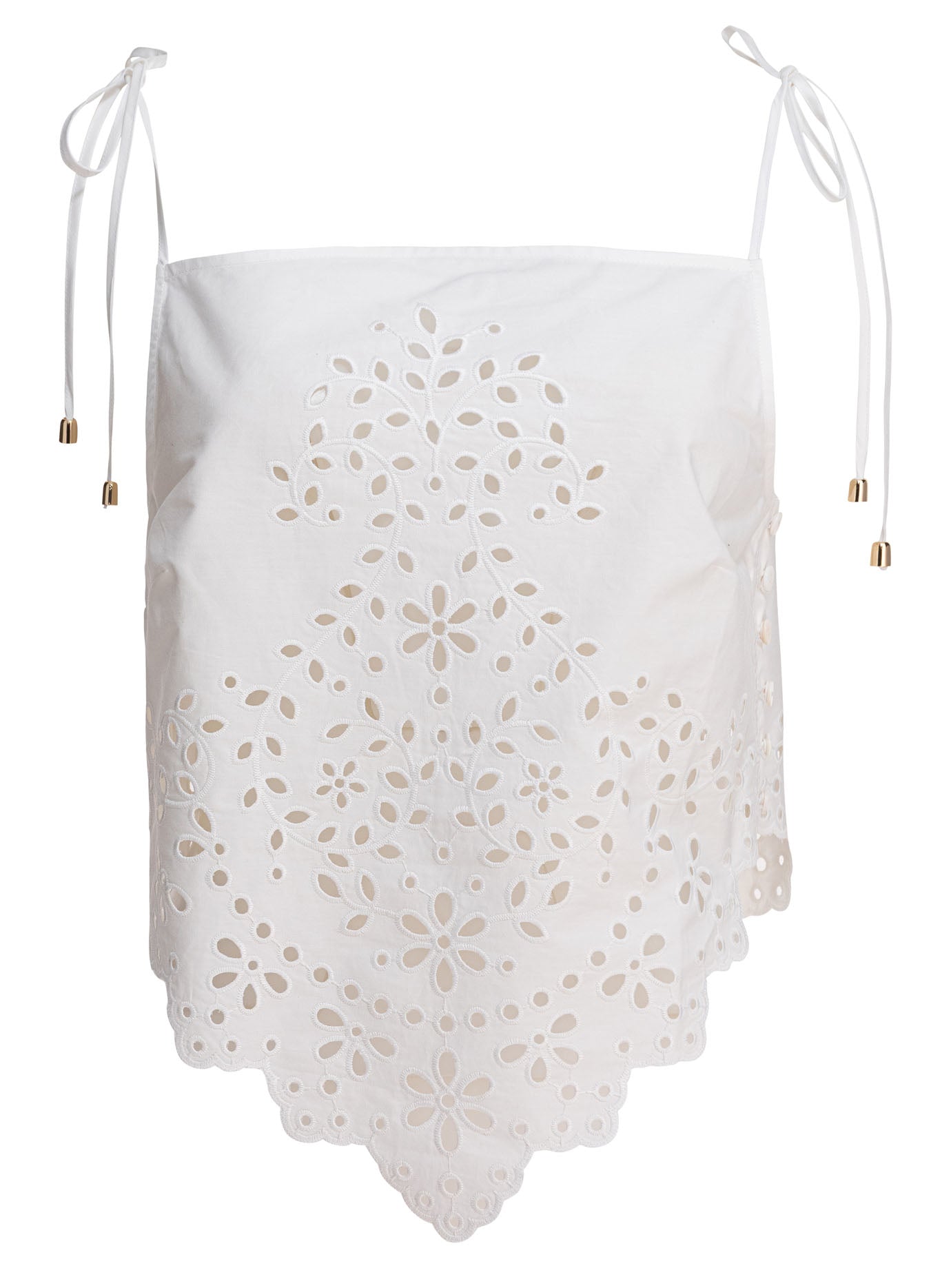 Self-portrait Cotton Embroidered Top