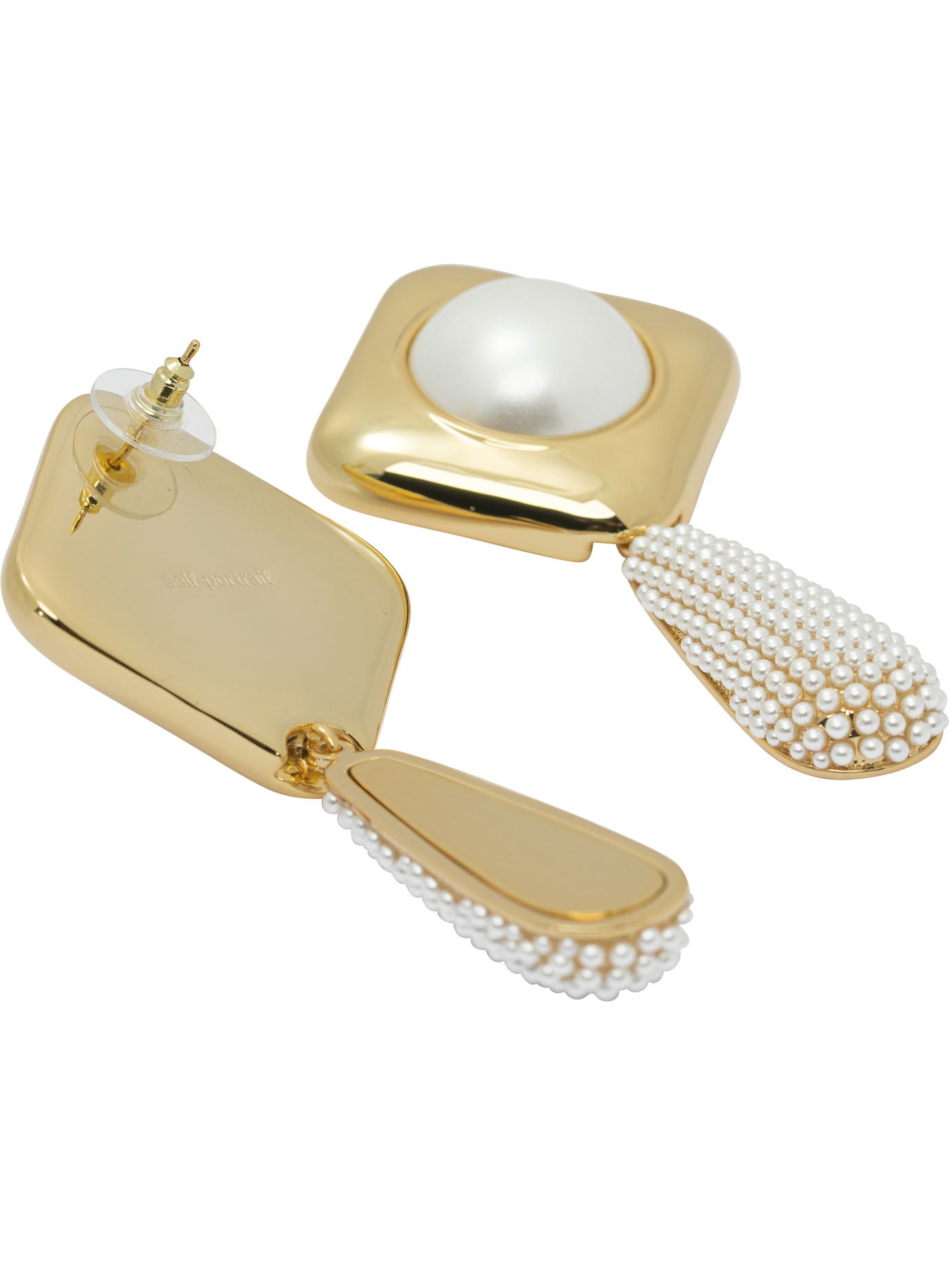 Self-portrait Earrings With Crystal Pendants