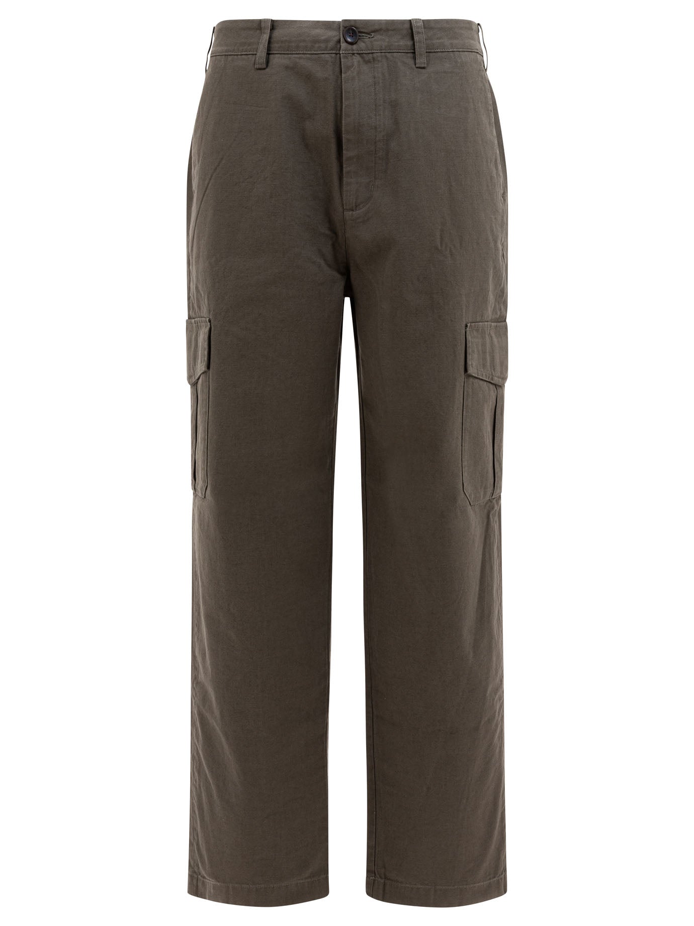 Vince Cotton And Linen Cargo Trousers