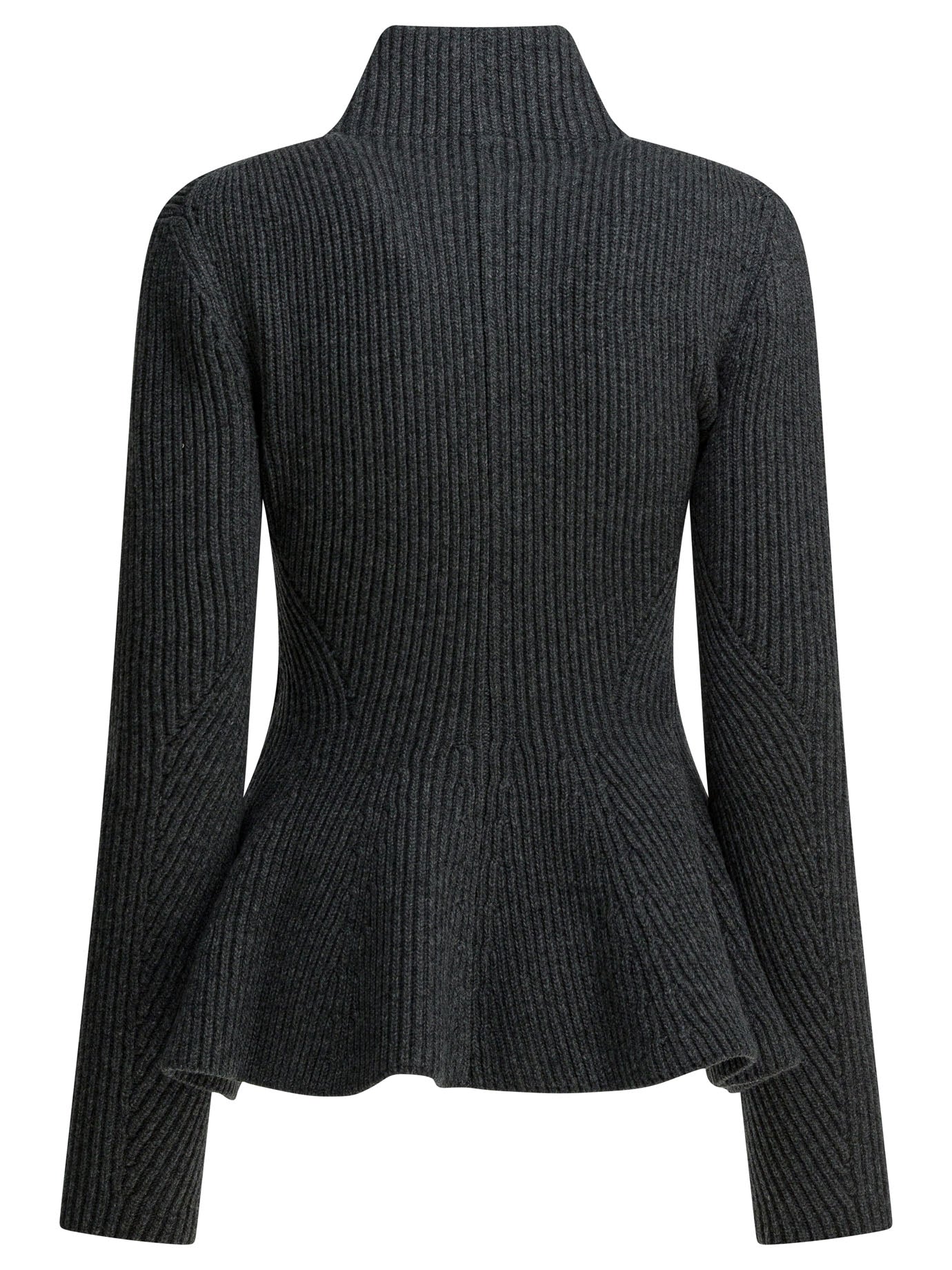 Alaïa Peplum Zipper Sweater