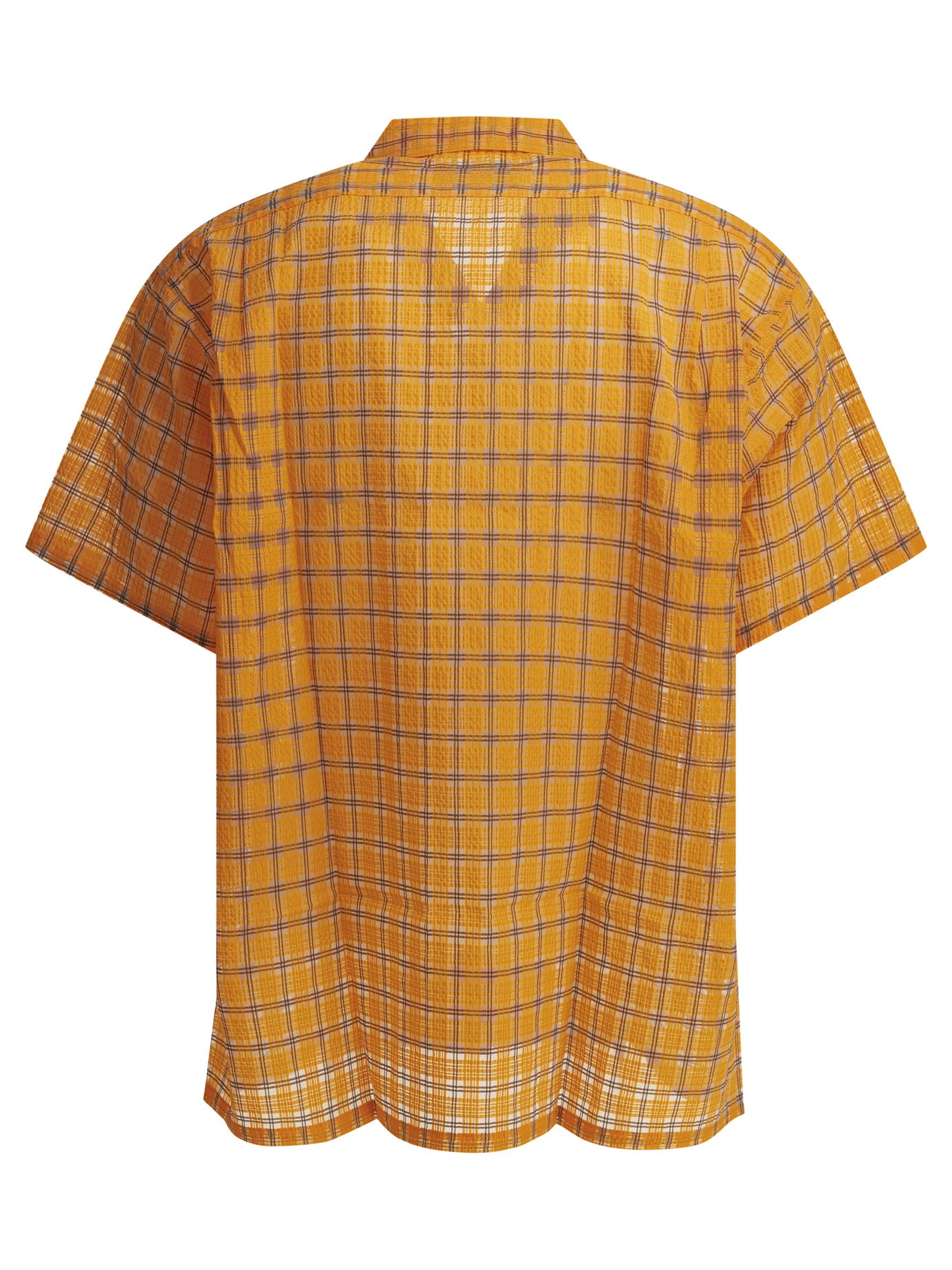 Beams Plus Open Collar Nylon Airy Plaid Casual Shirt