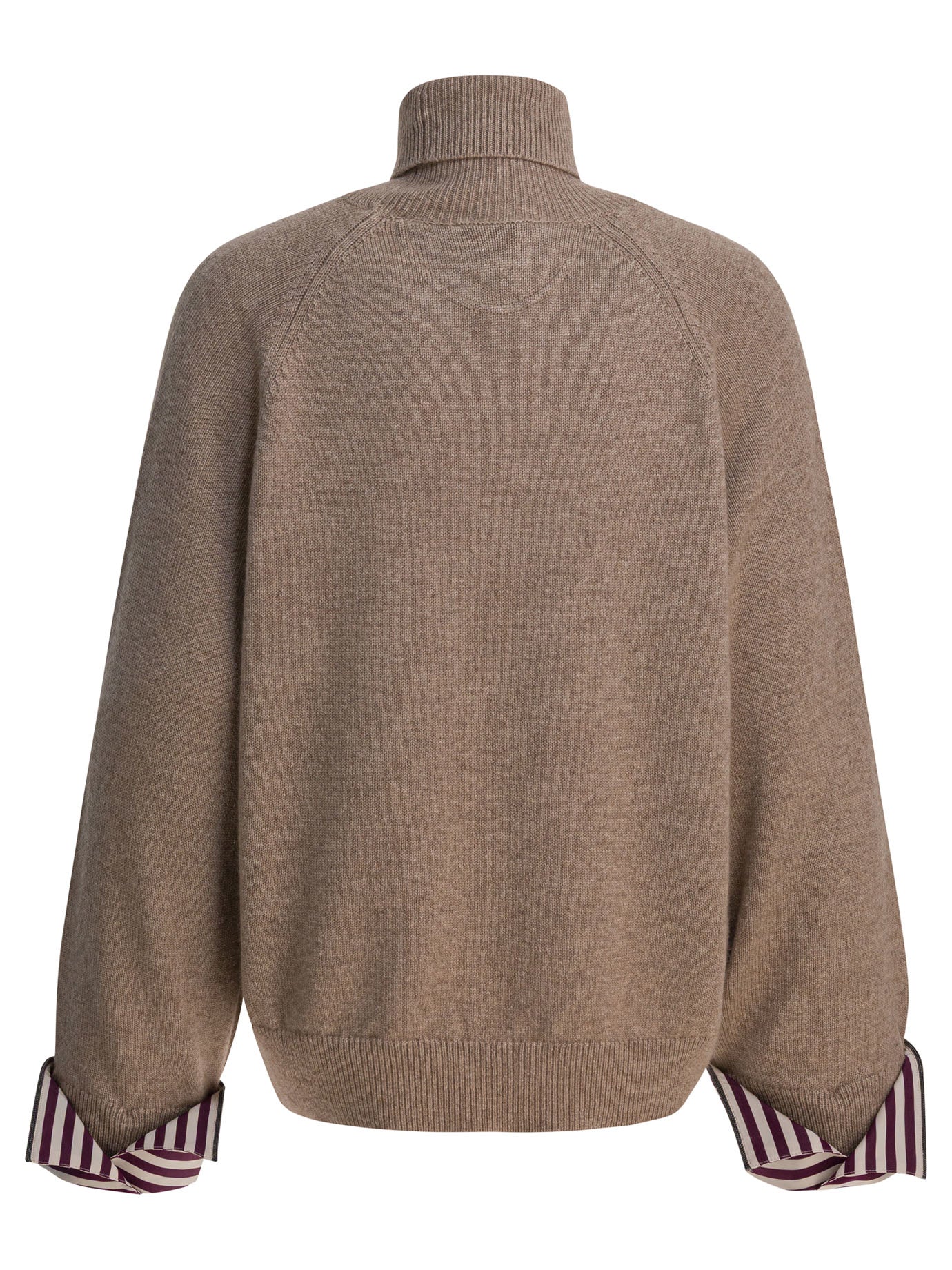 Brunello Cucinelli Turtleneck Sweater With Shiny Shirt Details