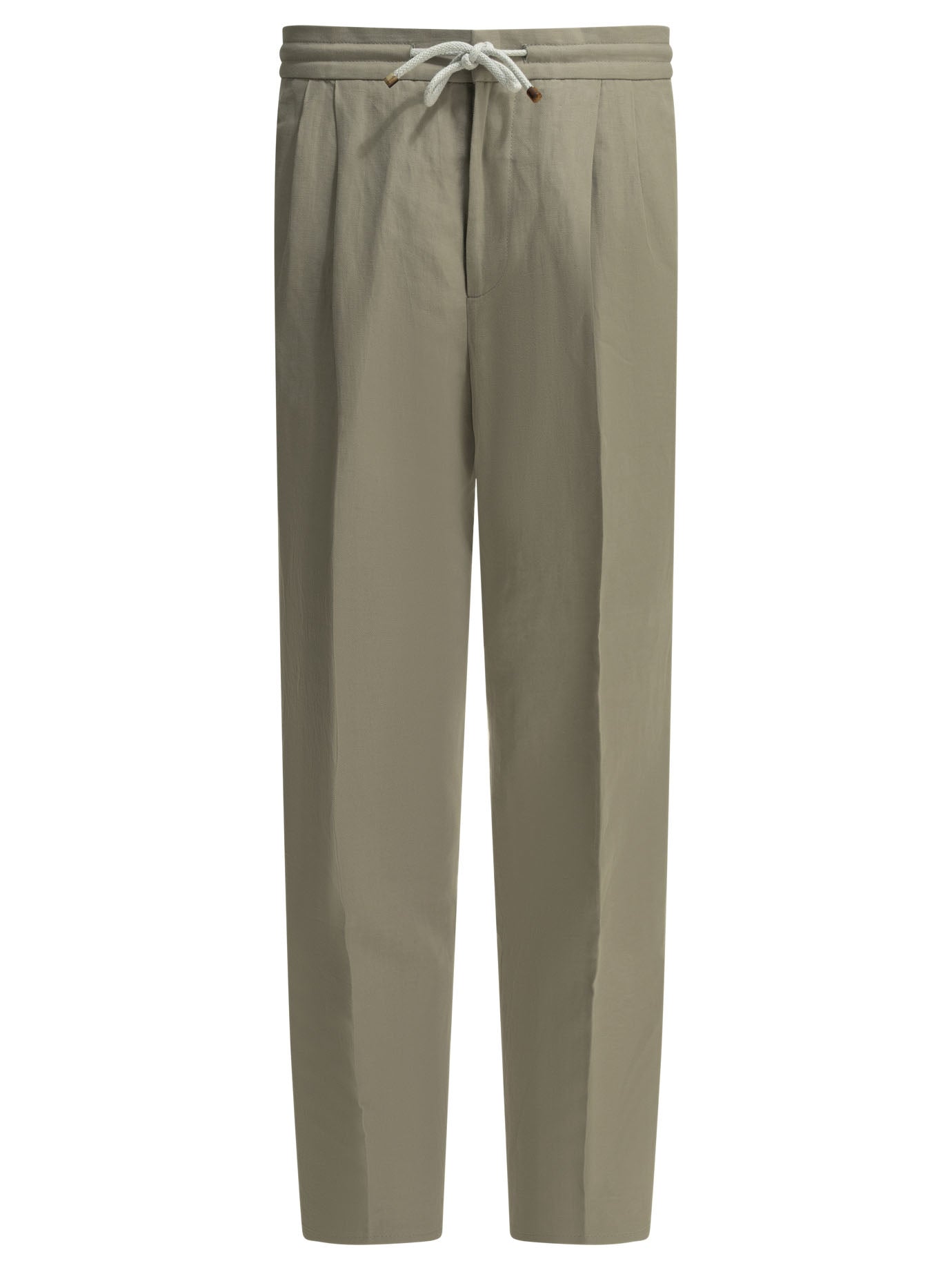 Brunello Cucinelli Casual Linen And Cotton Pants