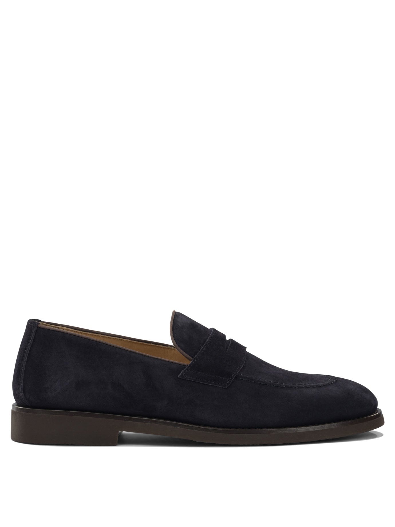 Brunello Cucinelli Suede Penny Loafers