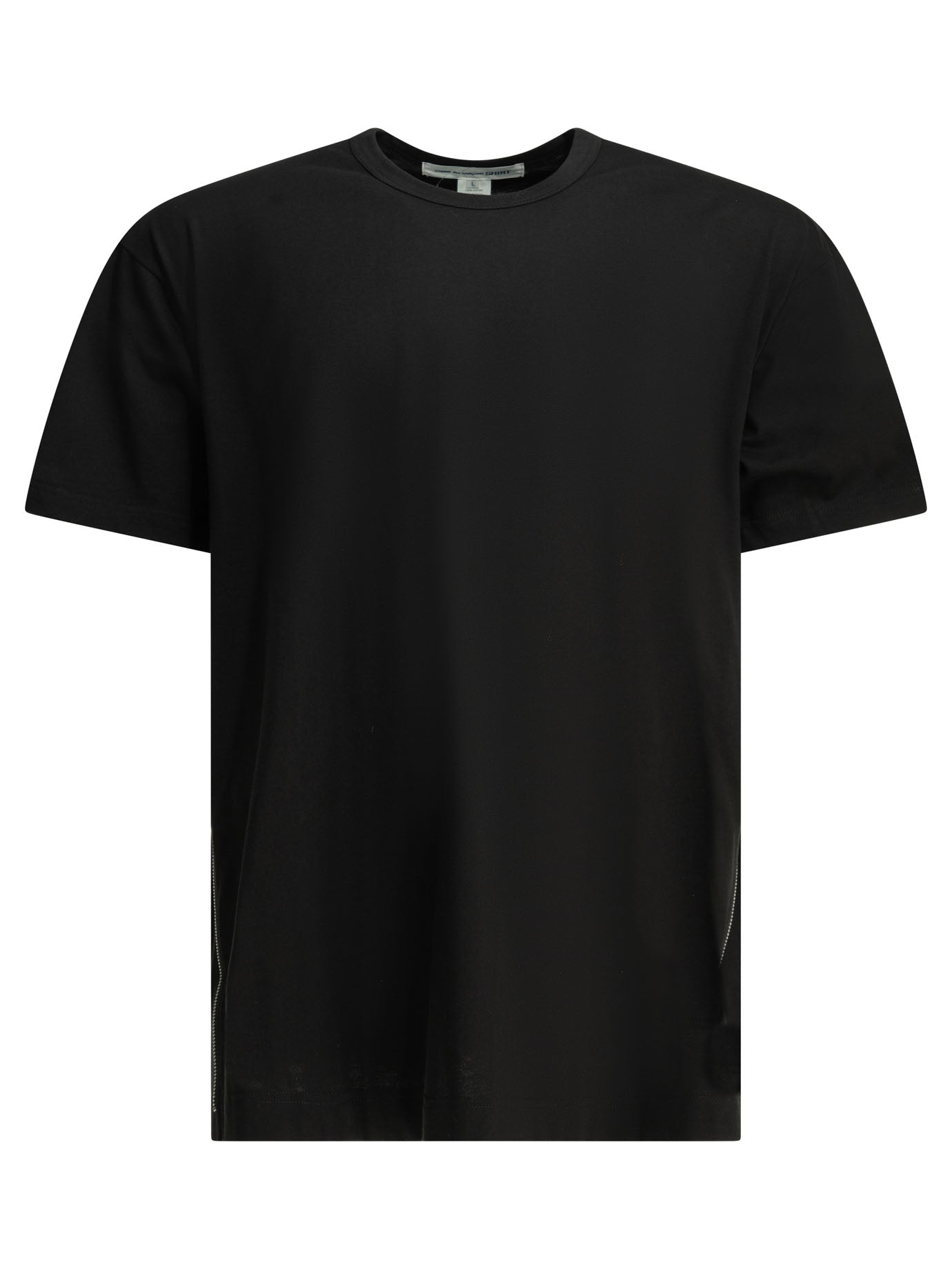 Comme Des Garçons Shirt Crew-Neck T-Shirt With Zipper Detail