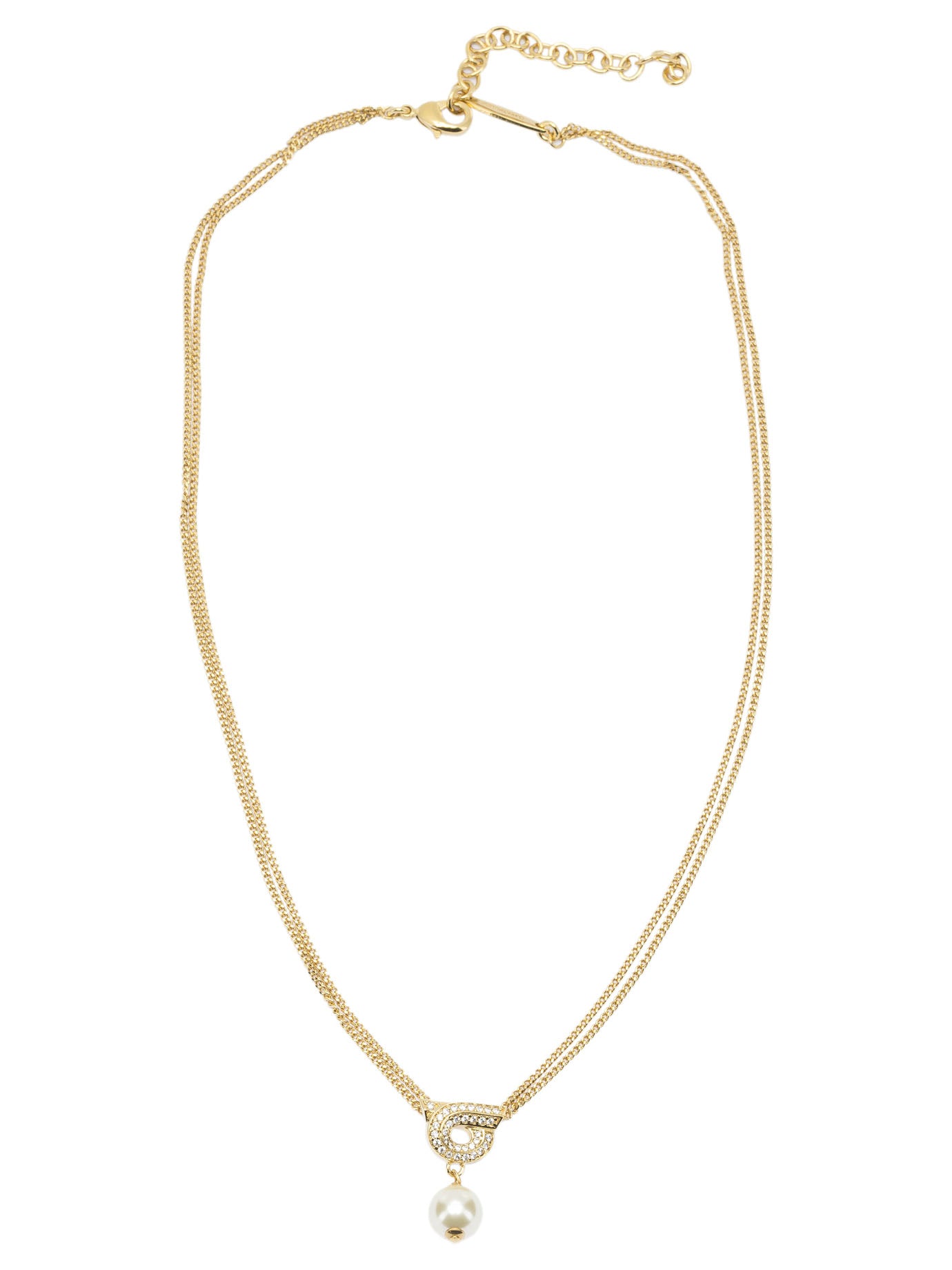 Ferragamo Gancini Necklace With Pearl