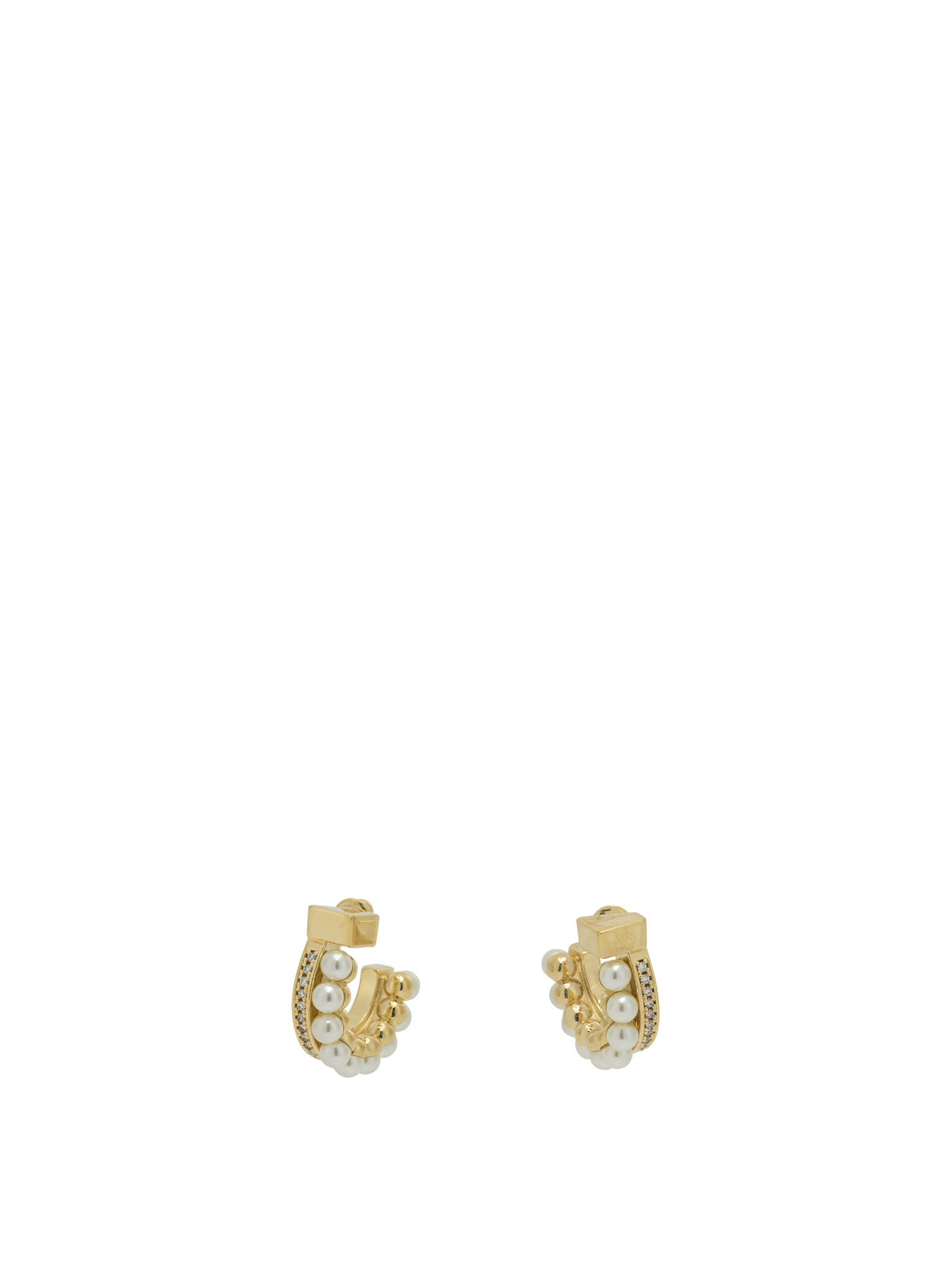 Ferragamo Gancini Earrings With Pearls