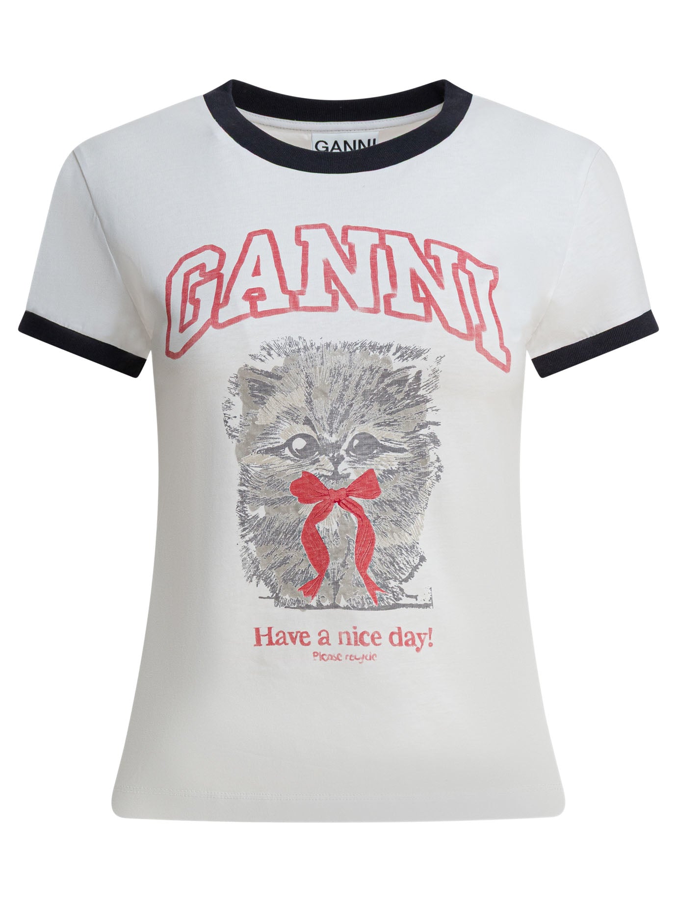 Ganni Kitty Cotton T-Shirt