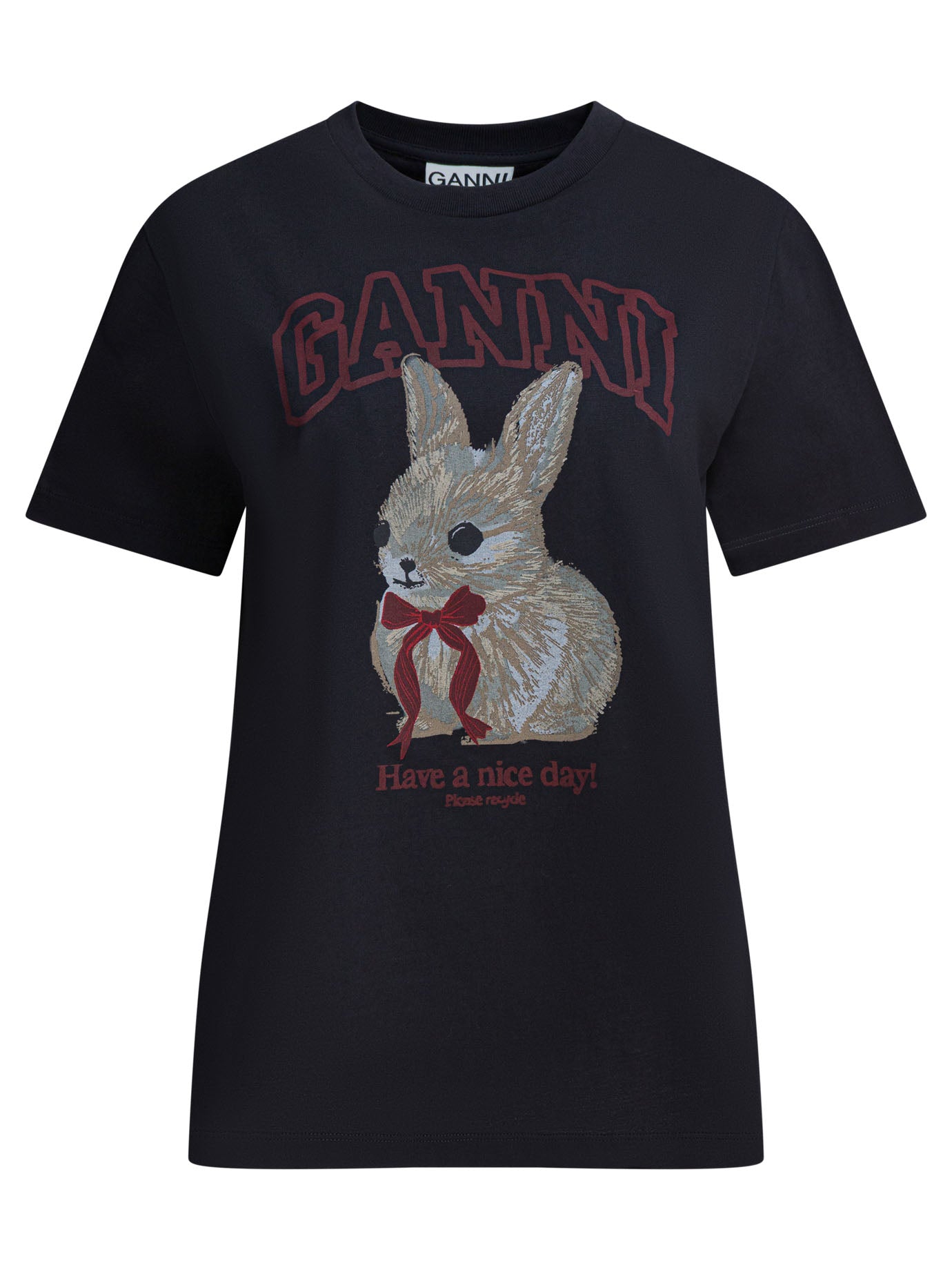 Ganni Bunny Cotton T-Shirt