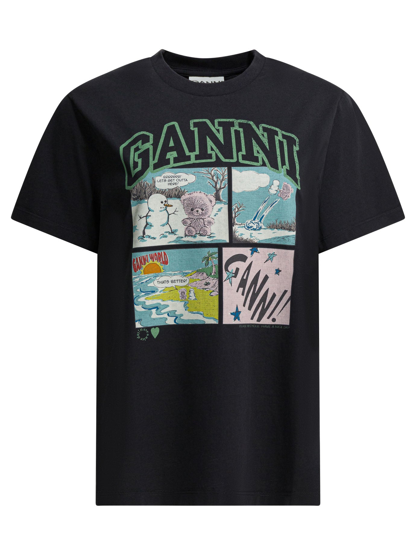Ganni Bear Comic Teddy T-Shirt