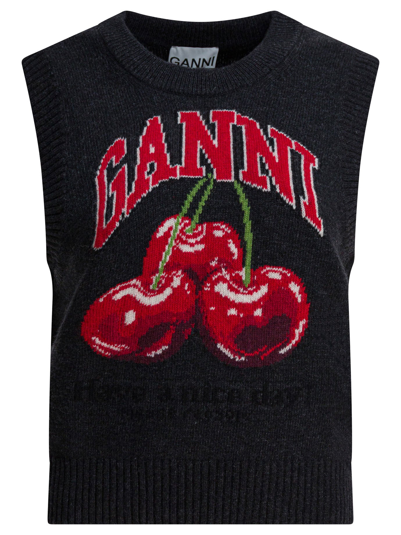 Ganni Wool Vest With Logo
