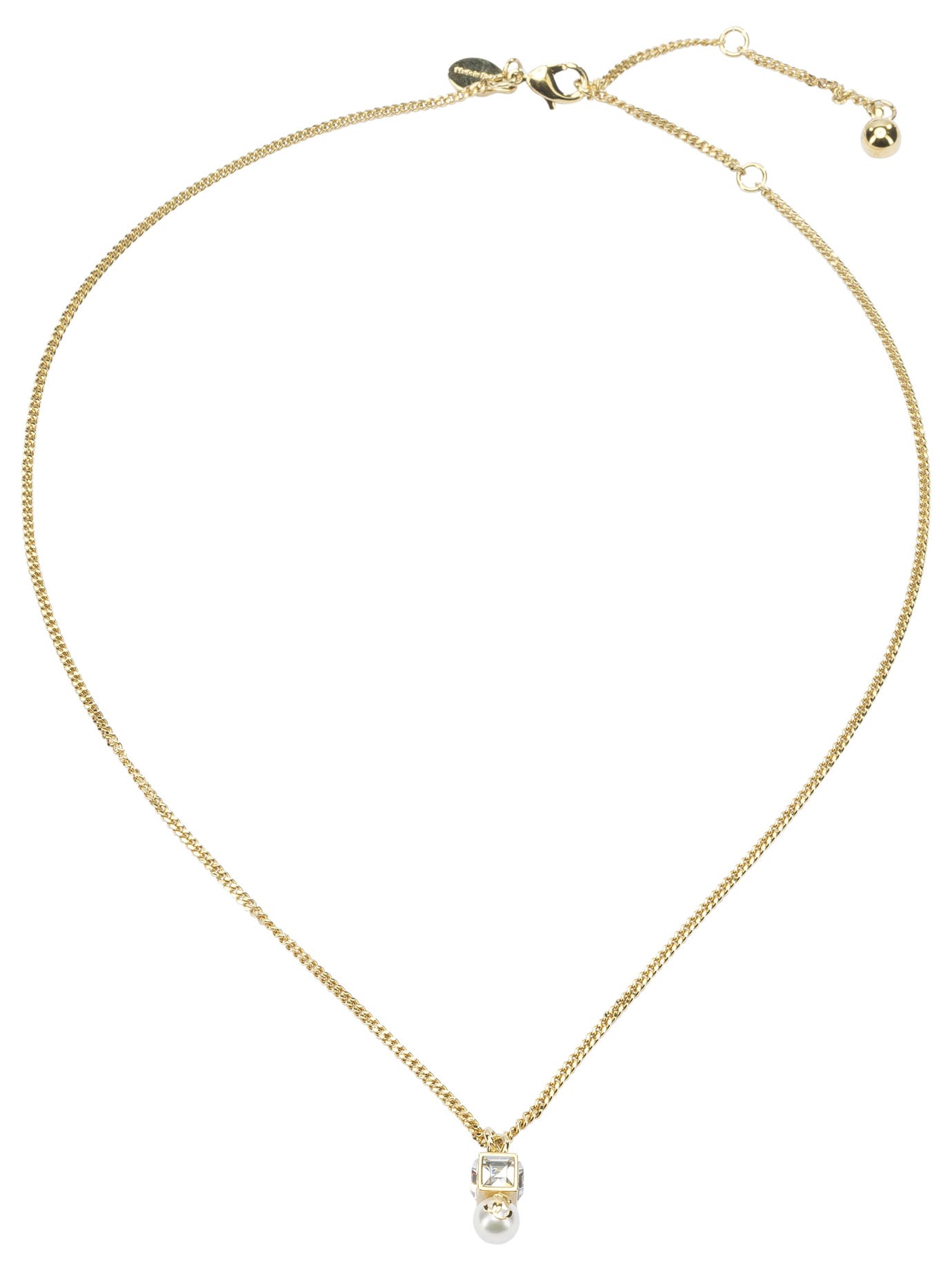 Jimmy Choo Jc Pearl Cube Necklace