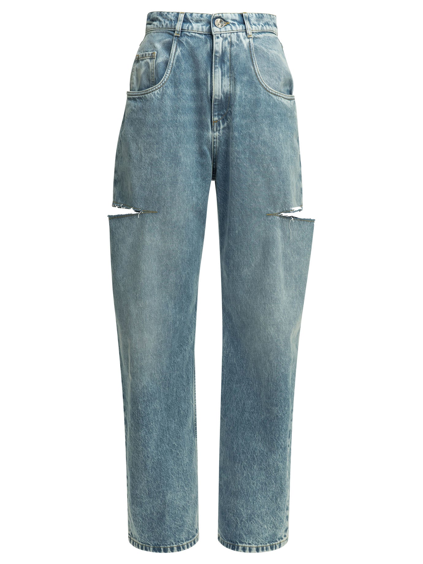 Maison Margiela Ripped Wide Leg Jeans