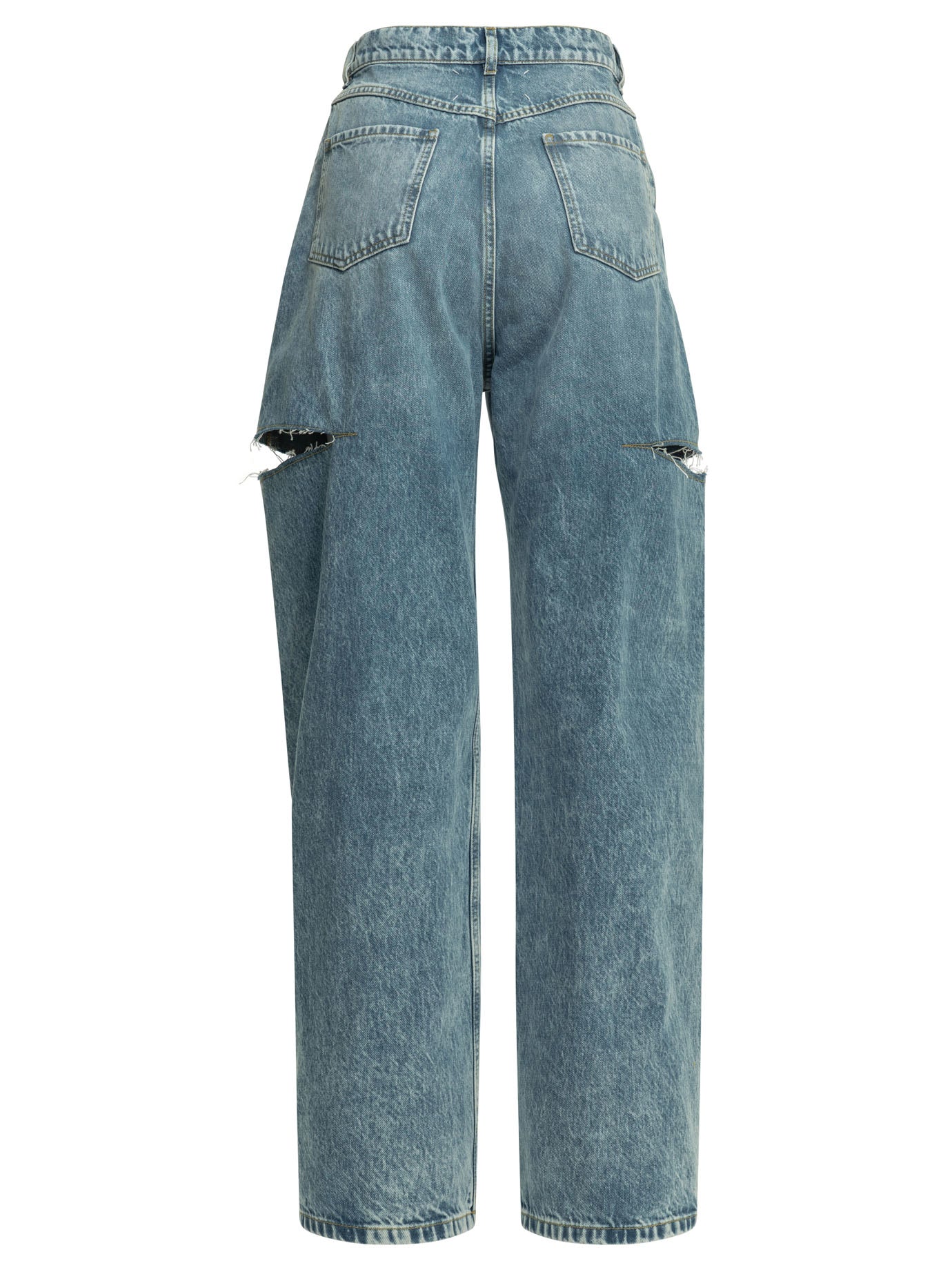 Maison Margiela Ripped Wide Leg Jeans