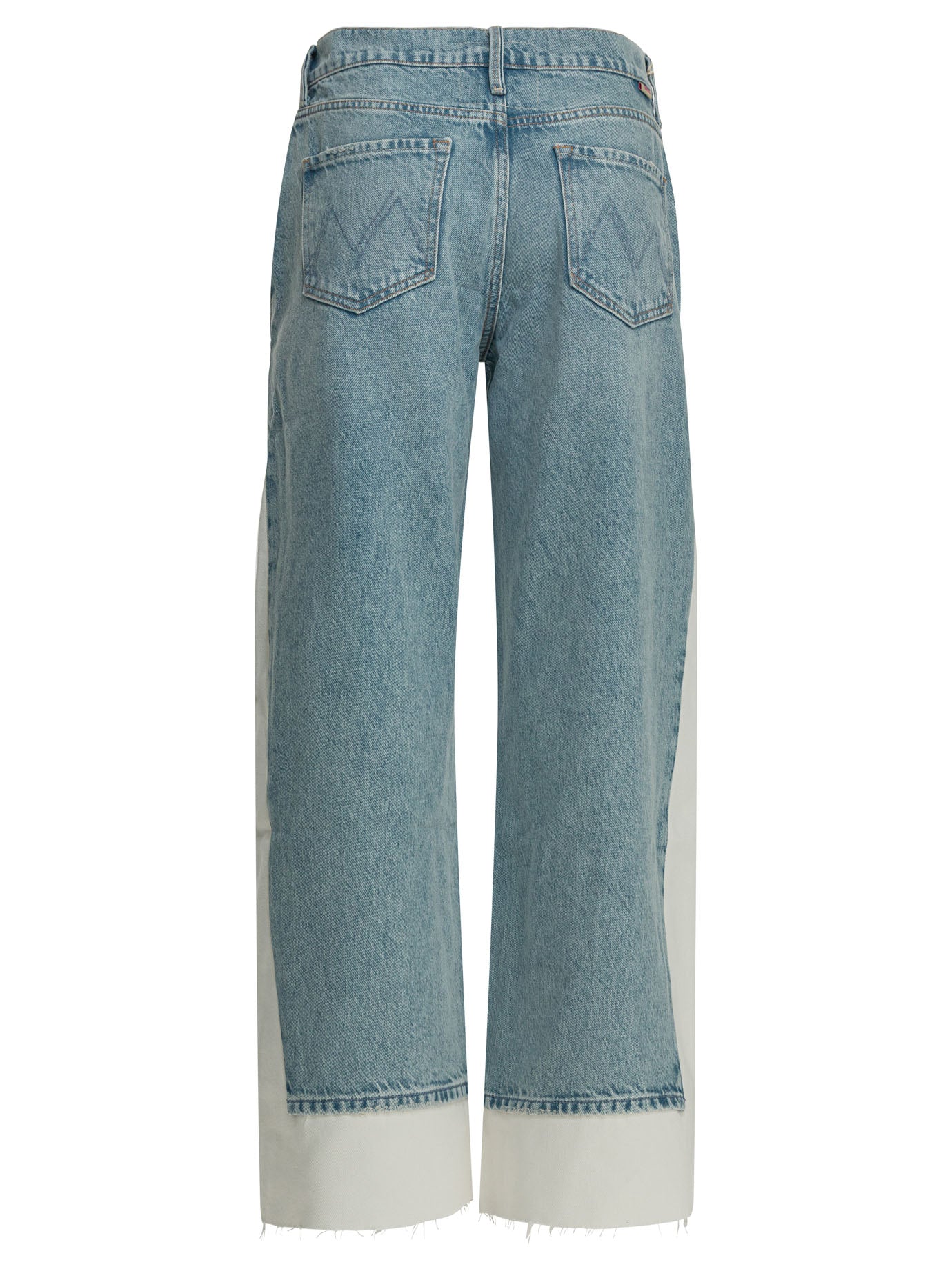 MOTHER Denim The Nachio Double Dip Nerdy Fray Wide Leg Jeans