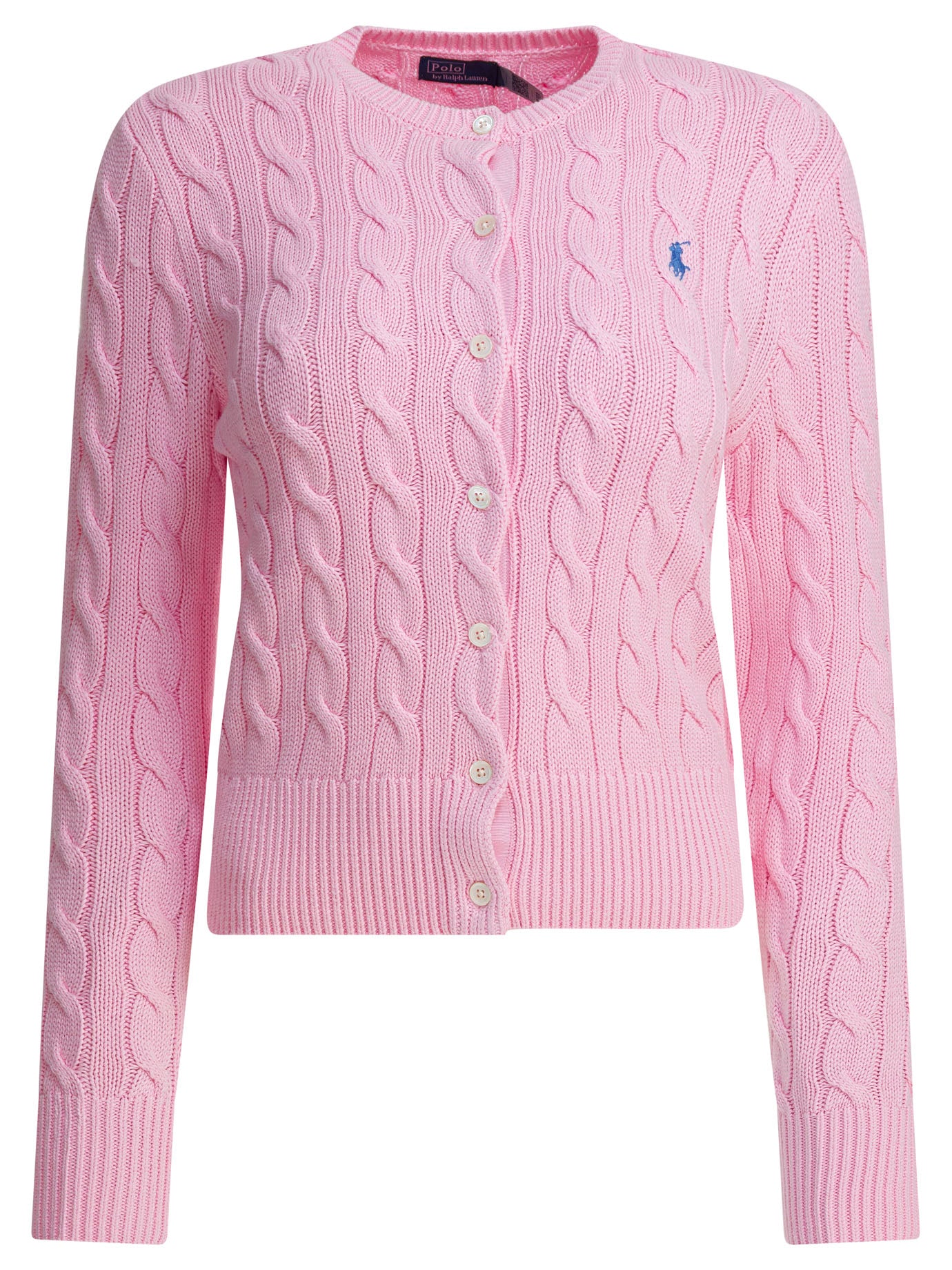 Polo Ralph Lauren Braided Crewneck Cardigan With Logo