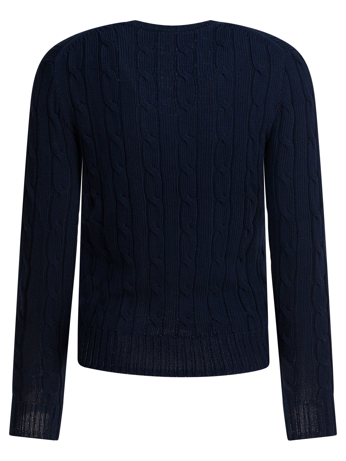 Polo Ralph Lauren Crew-Neck Cable-Knit Sweater With Logo