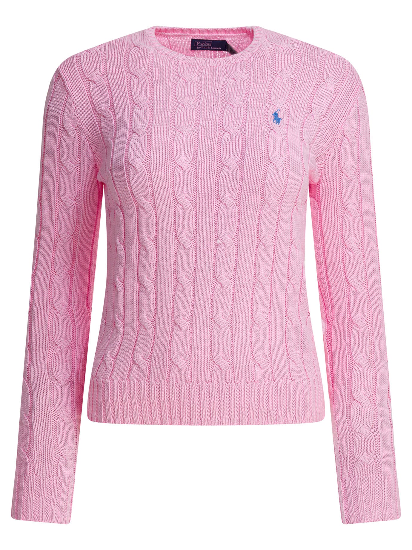 Polo Ralph Lauren Crew-Neck Cable-Knit Sweater With Logo