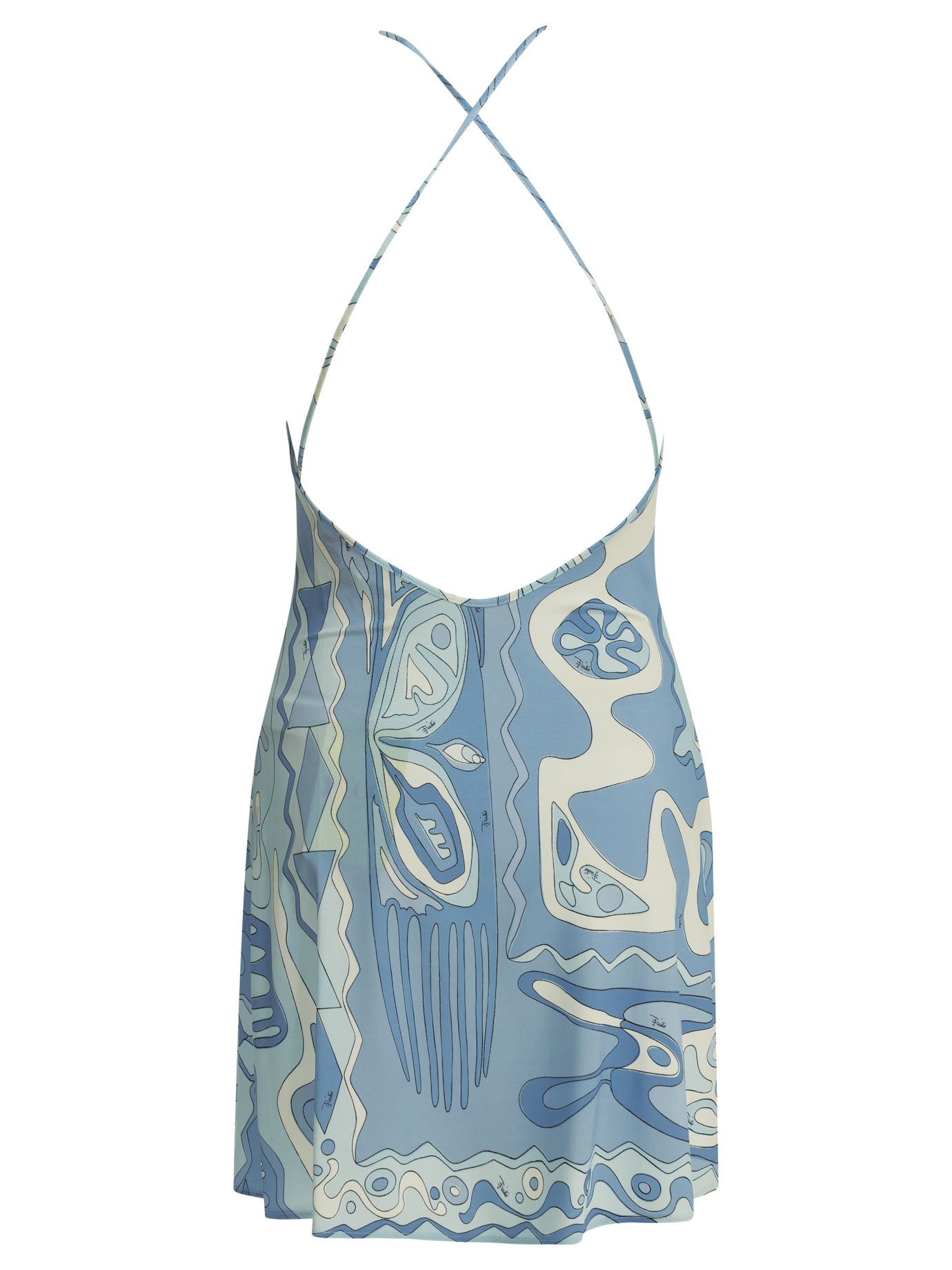 Pucci Angoli Short Dress With Open Back
