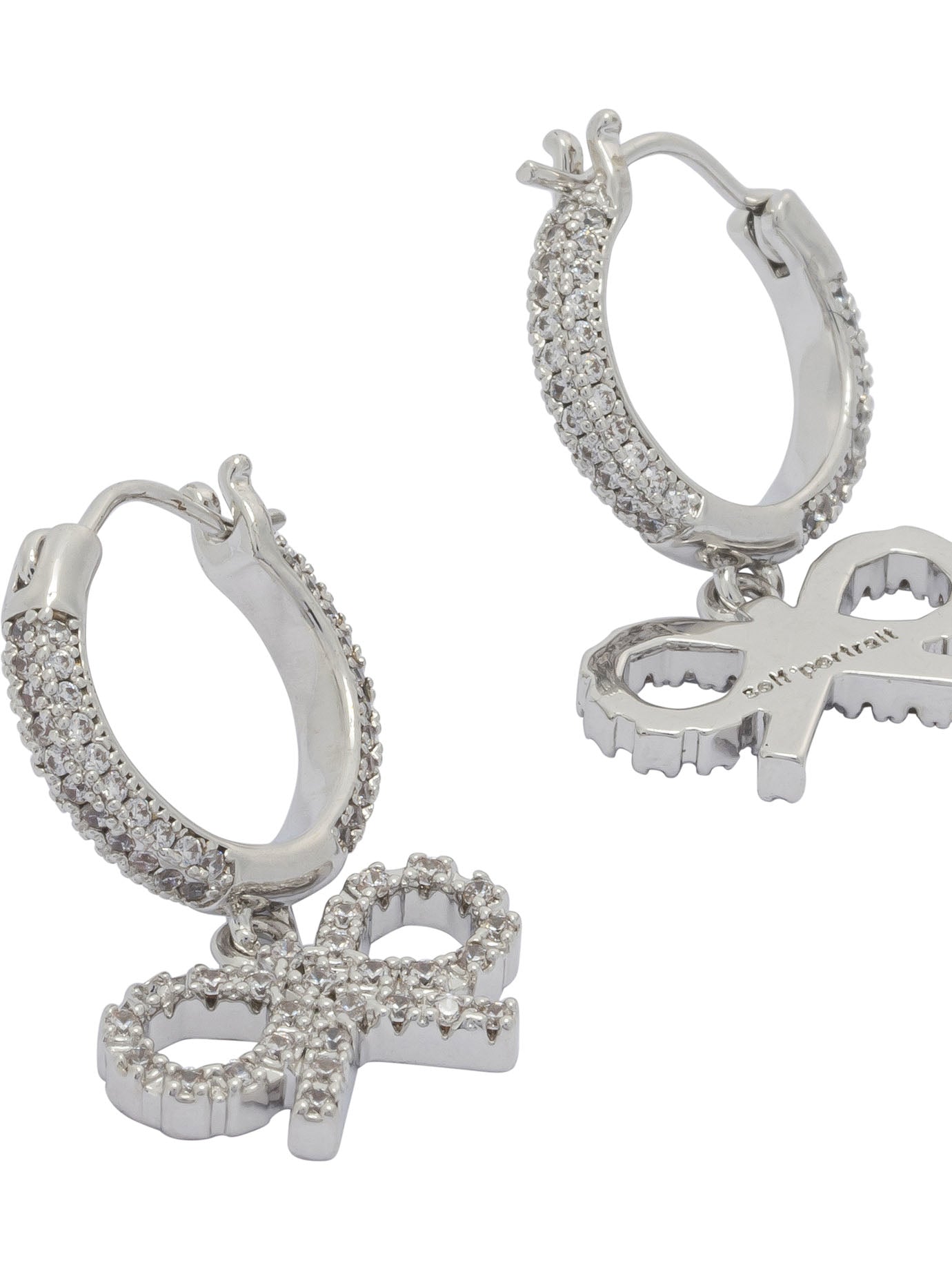 Self-portrait Hoop Earrings With Bow
