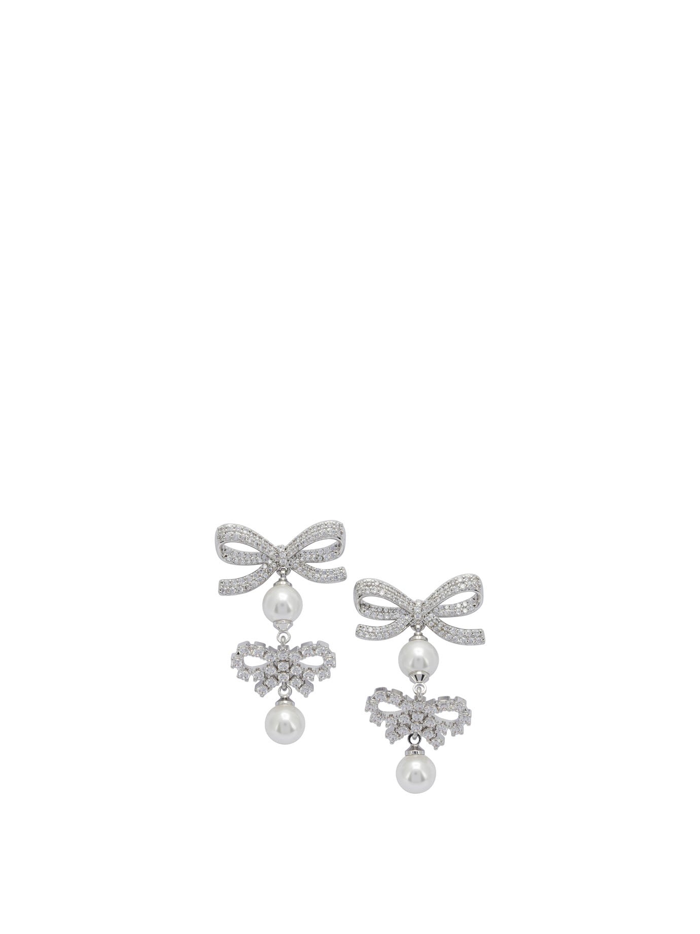 Self-portrait Earrings With Bows And Pearls
