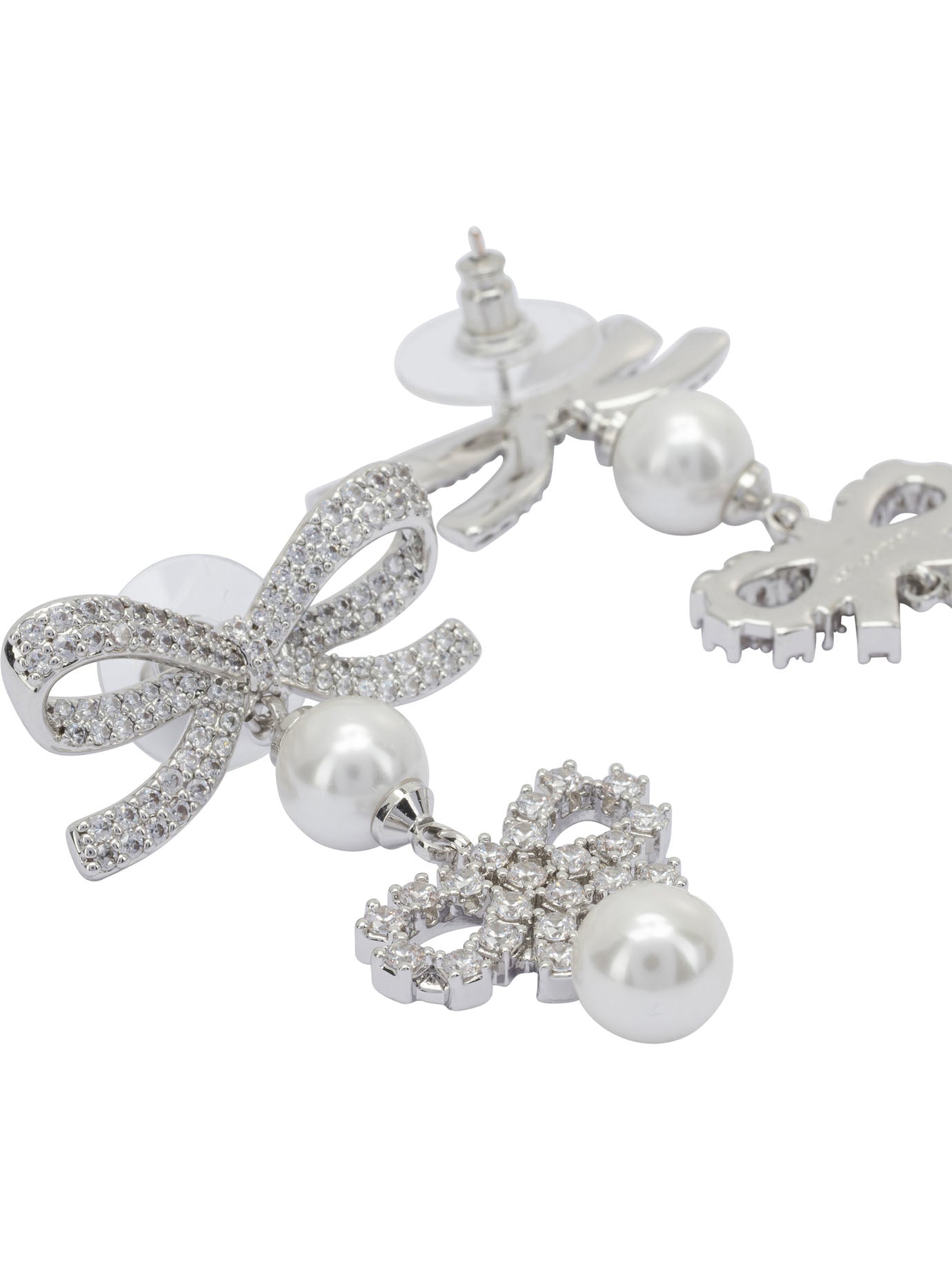 Self-portrait Earrings With Bows And Pearls