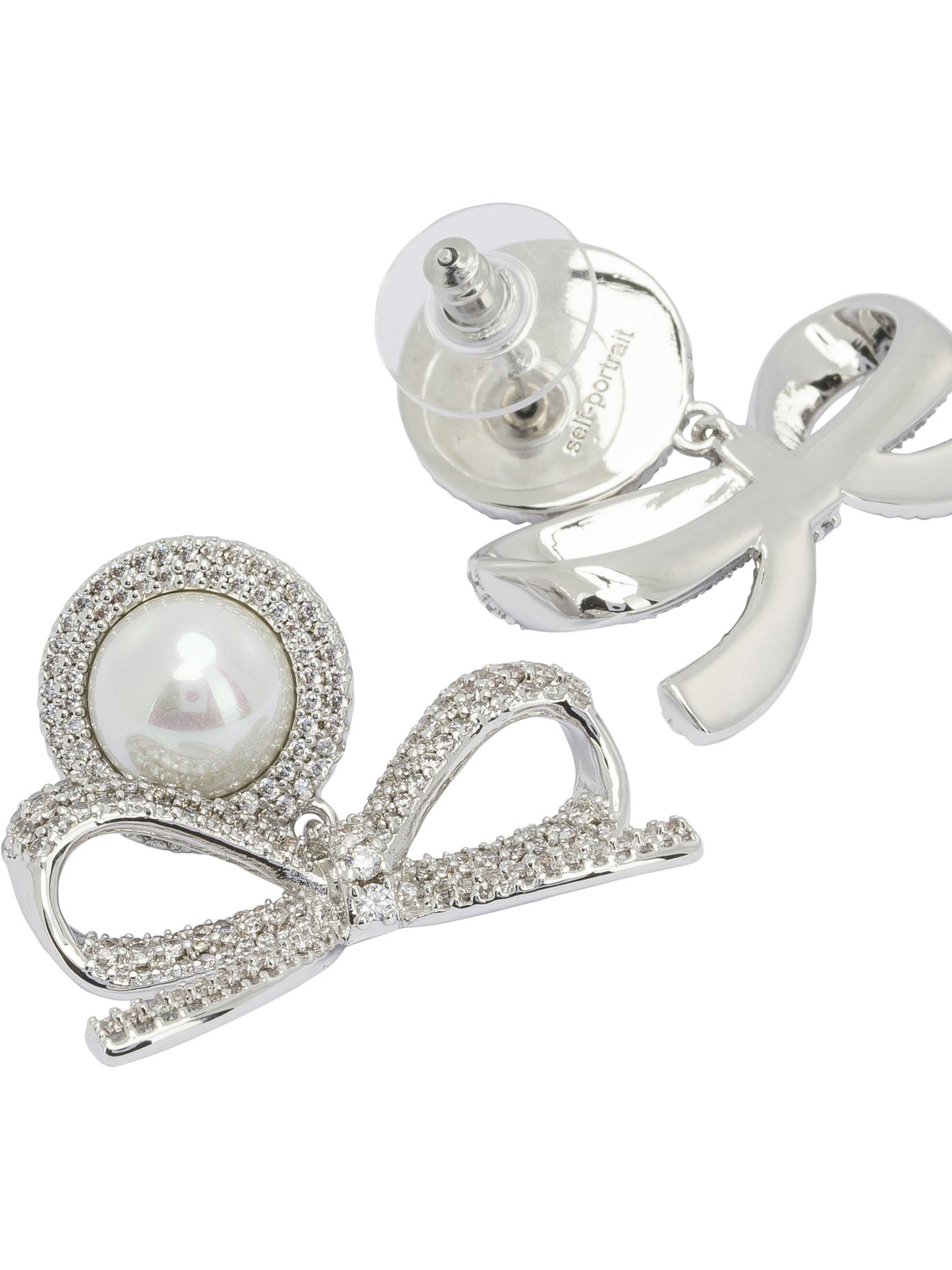 Self-portrait Dangling Earrings With Pearls