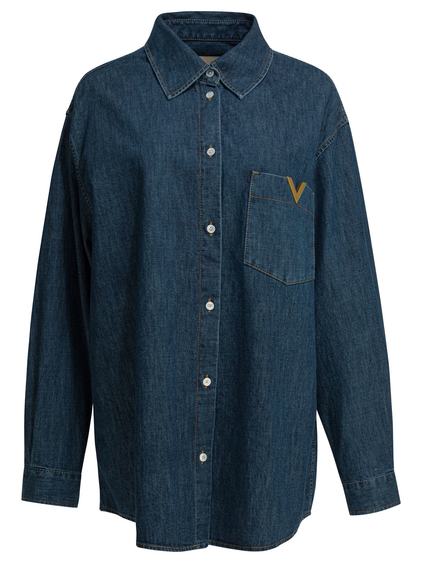 Valentino Denim Shirt With Vlogo
