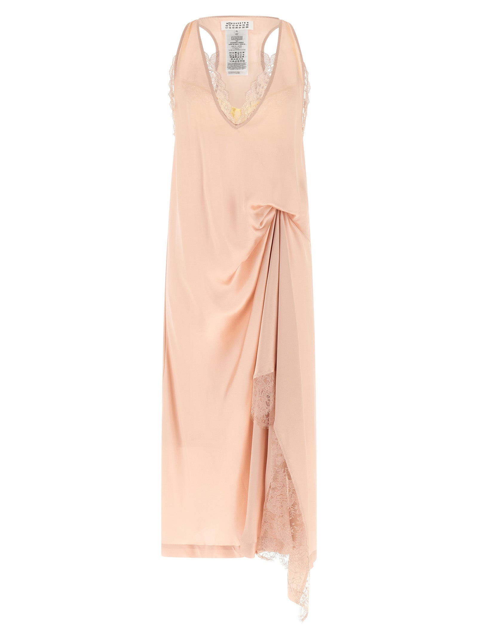 Maison Margiela 'Silk Lace Slip Midi Dress' Dress