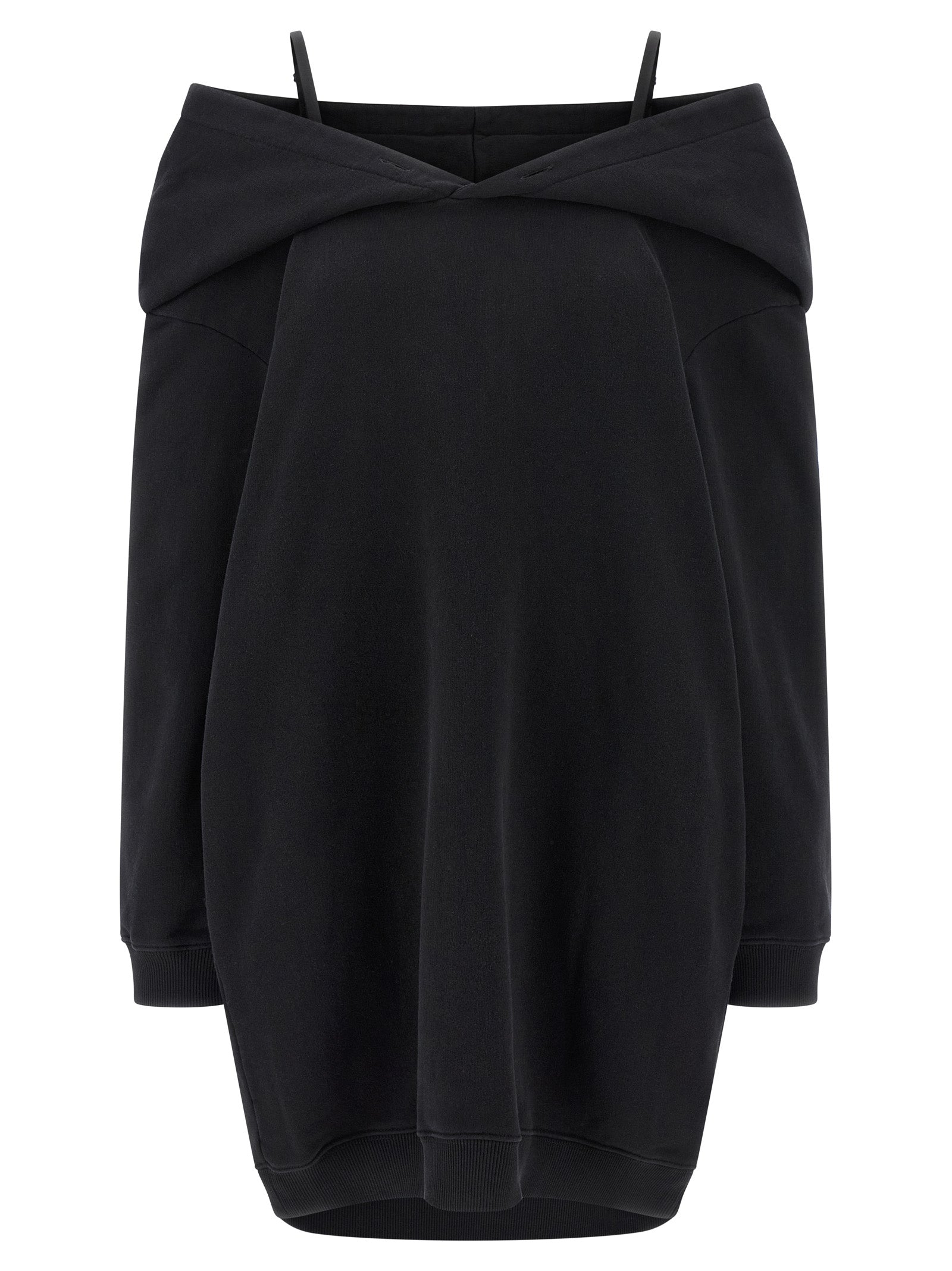 Mm6 Maison Margiela Off-Shoulder Hooded Dress