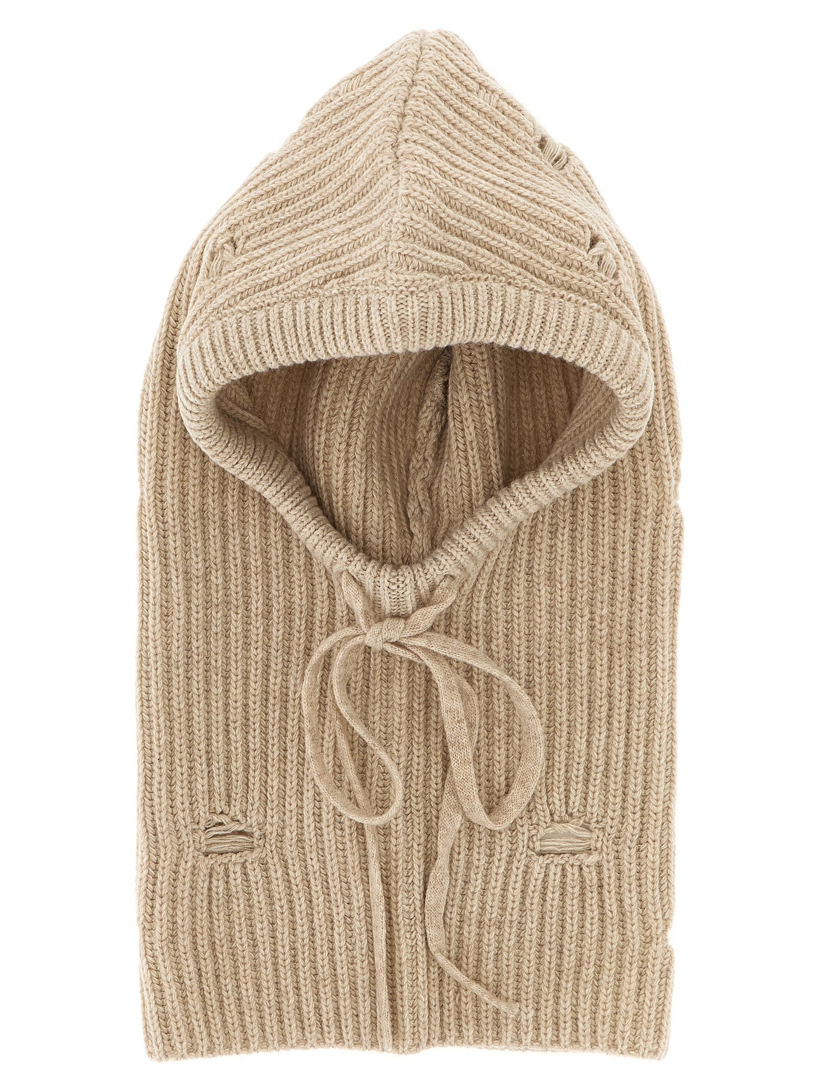 Mm6 Maison Margiela Distressed Wool Balaclava