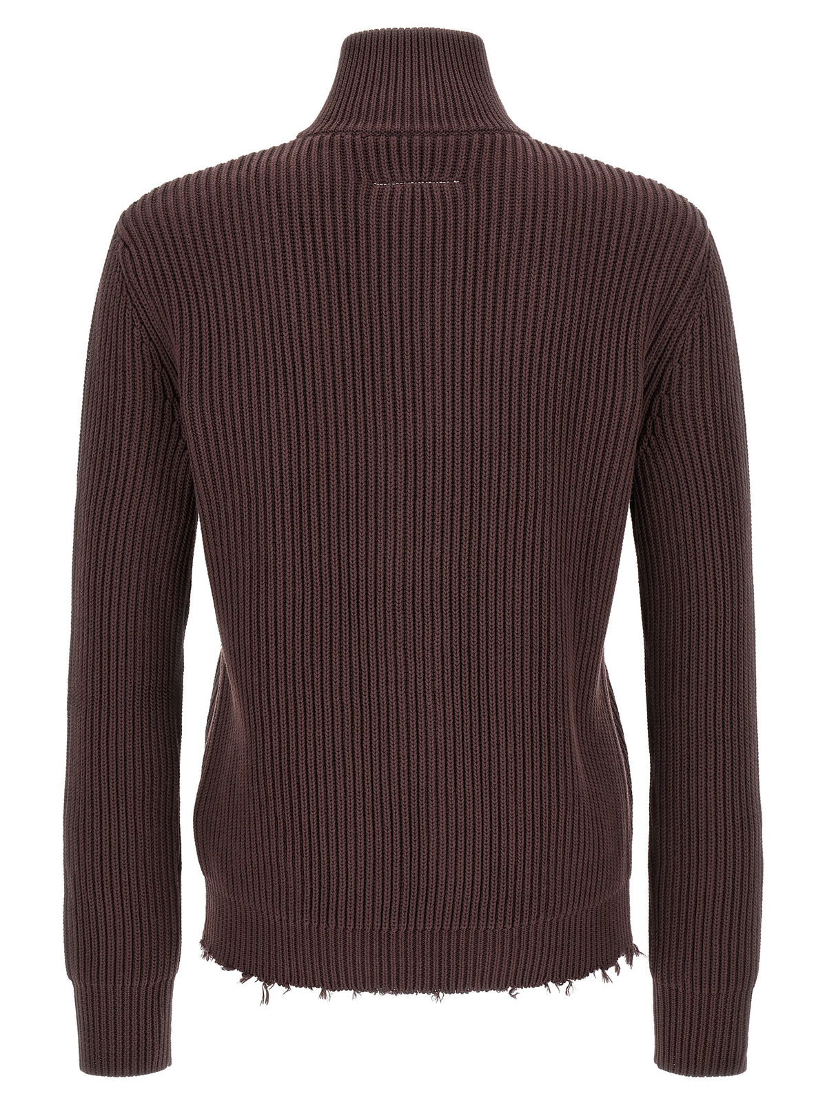 Mm6 Maison Margiela Ribbed Cotton Turtleneck Sweater