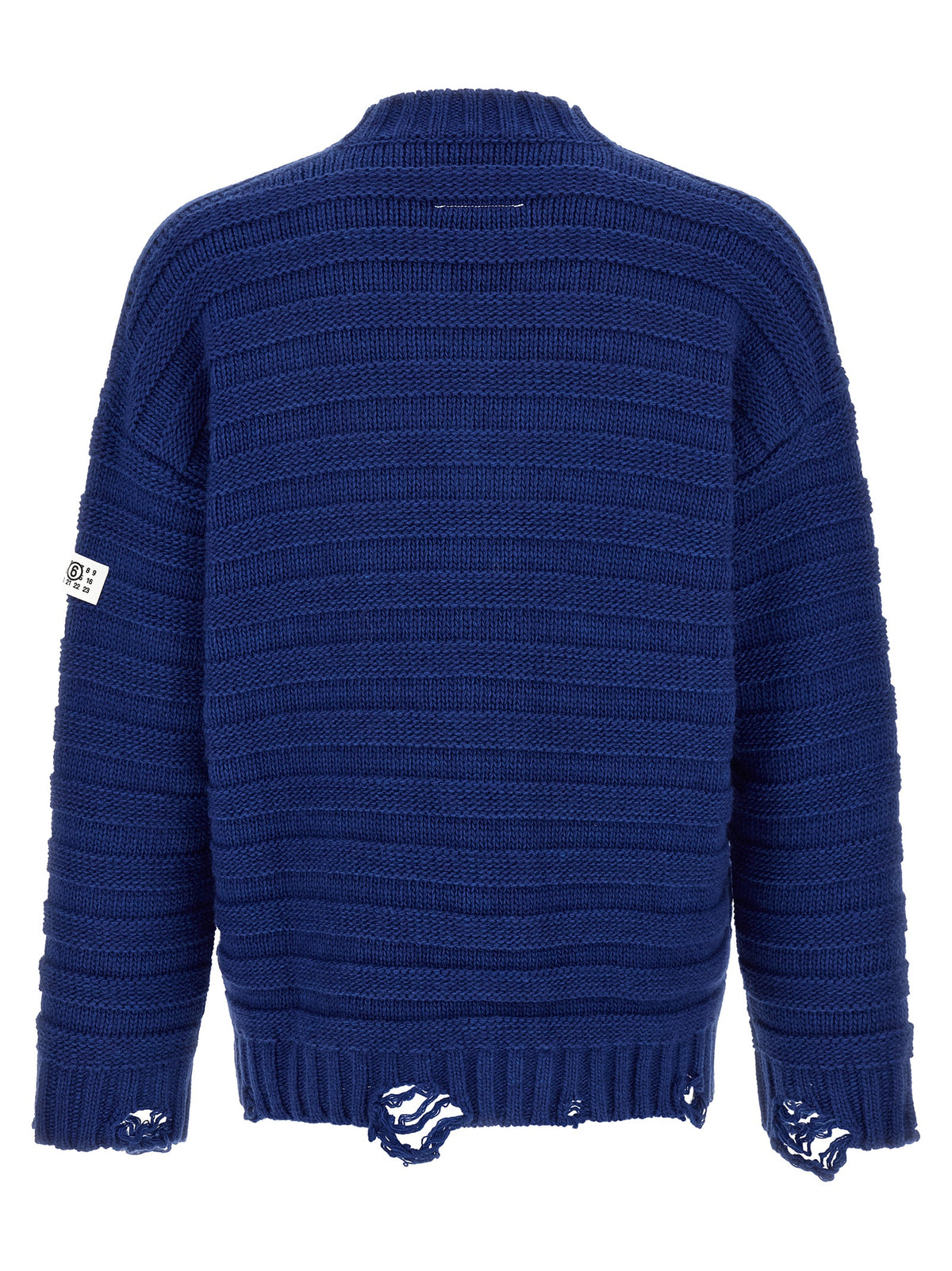 Mm6 Maison Margiela Distressed Wool Cardigan