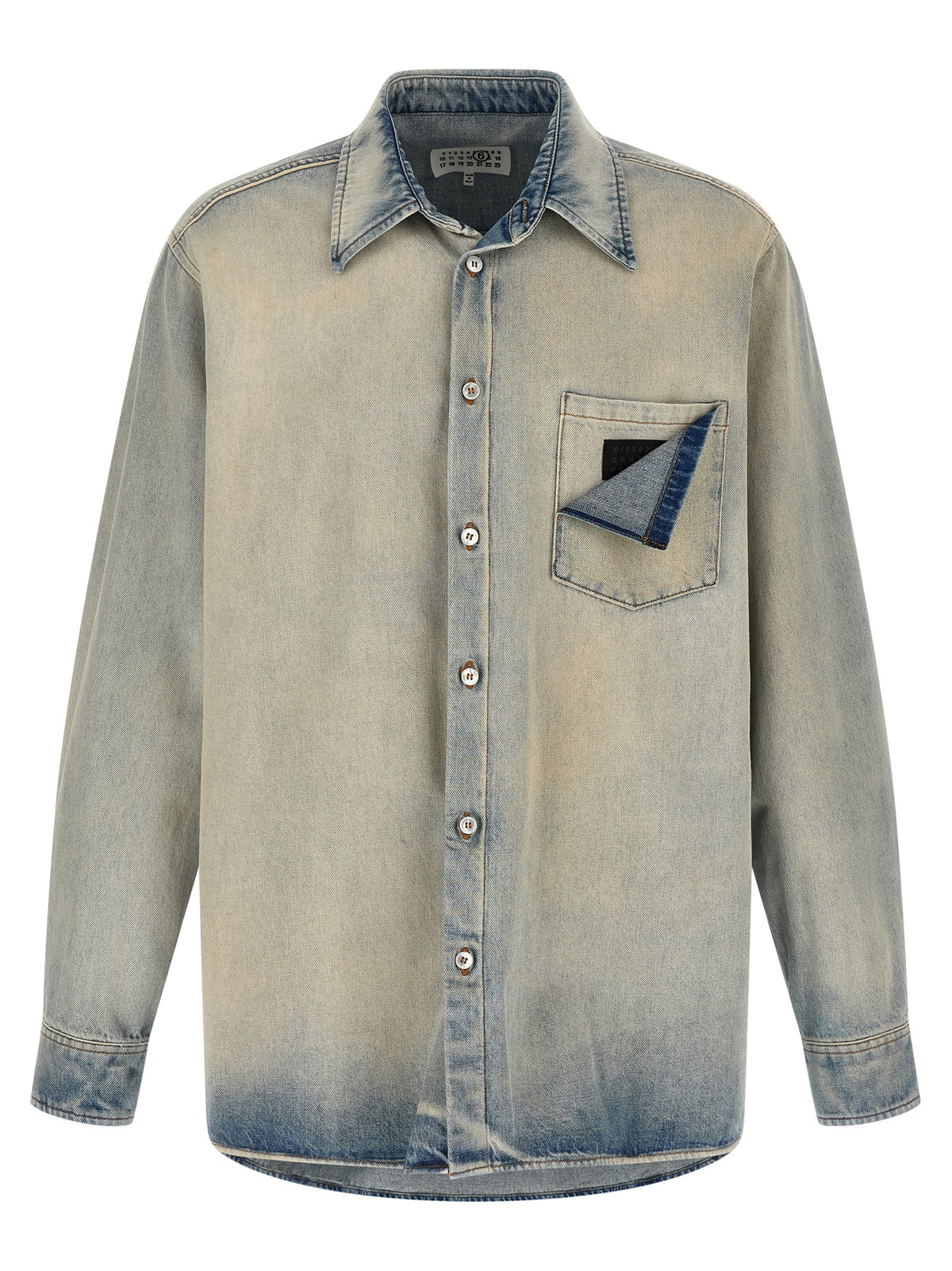 Mm6 Maison Margiela 'Numeric Signature Mm6' Denim Shirt