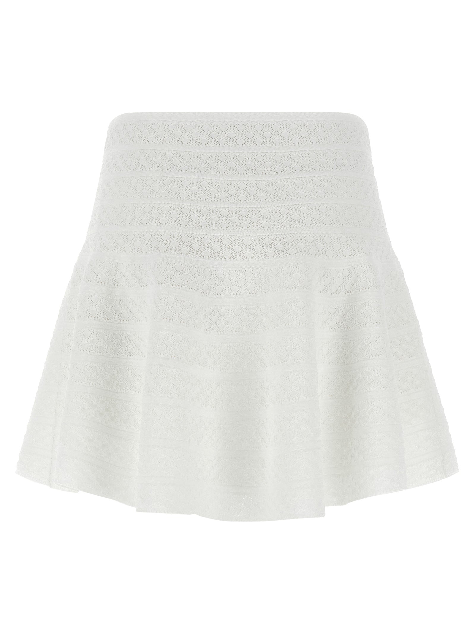 Self Portrait 'Pointelle Knit' Mini Skirt