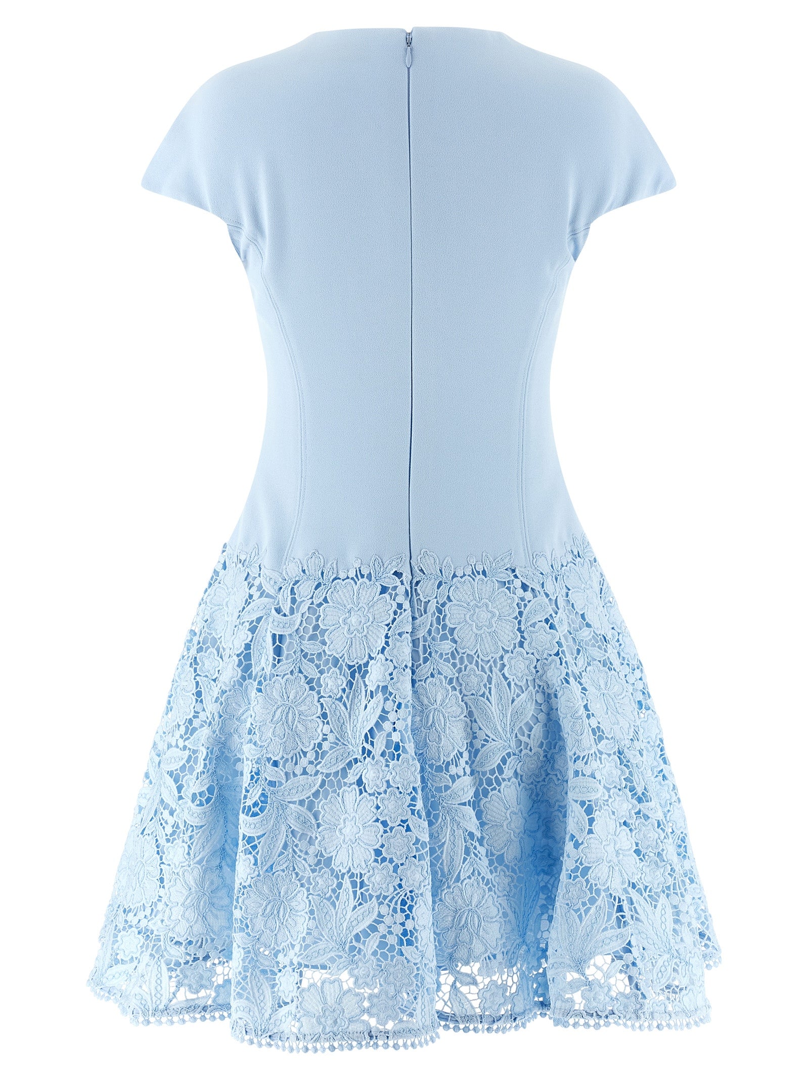 Self Portrait 'Blue Crepe Lace' Dress