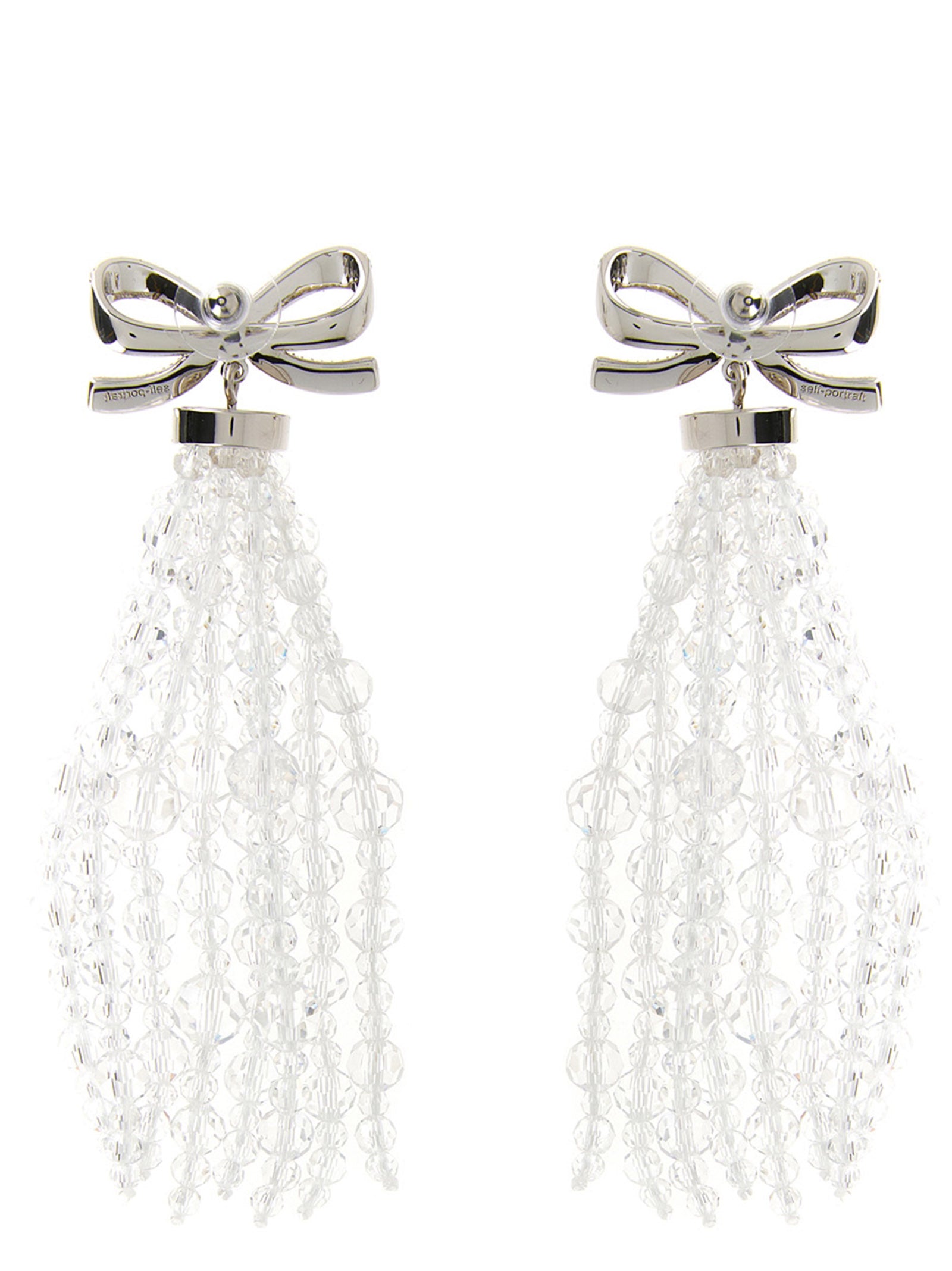 Self Portrait 'Bow Beaded Waterfall' Earrings