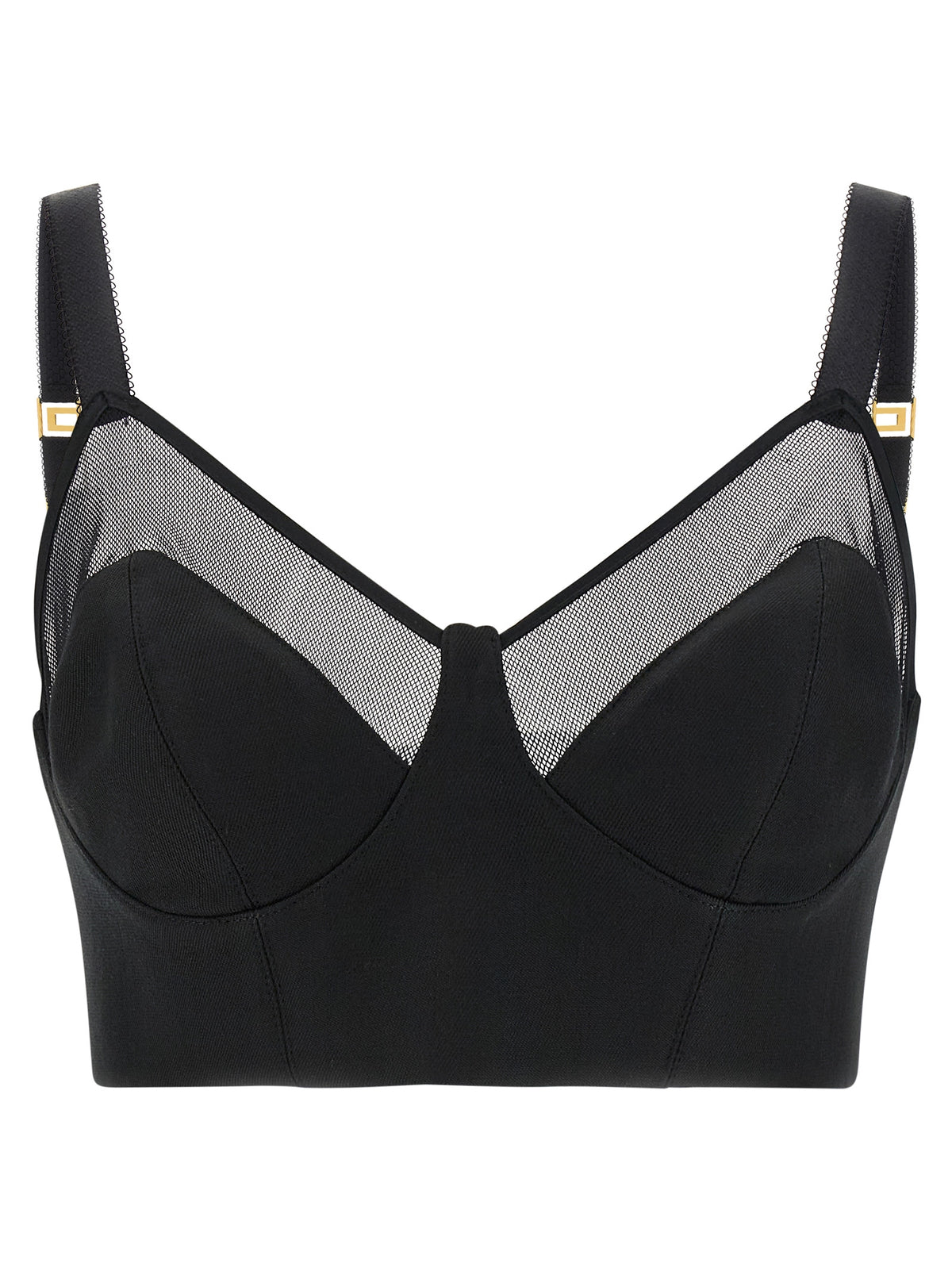 Elisabetta Franchi Cool Wool And Tulle Top