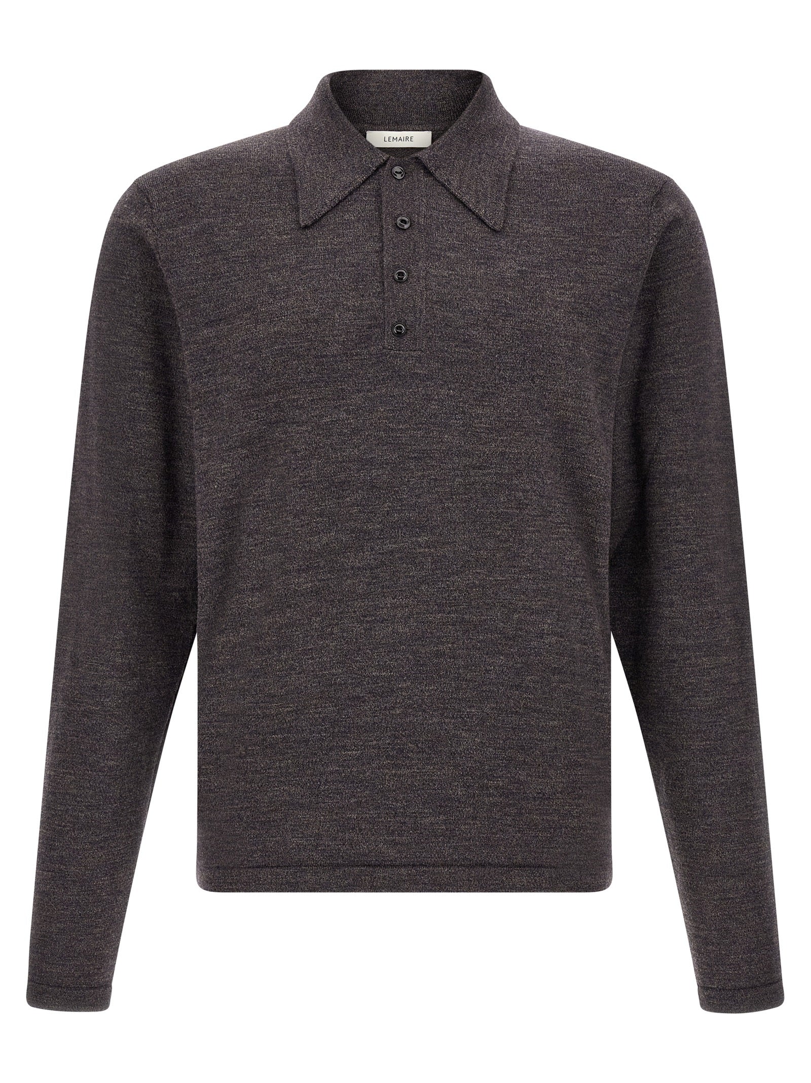 Lemaire Mouliné Wool Polo Shirt
